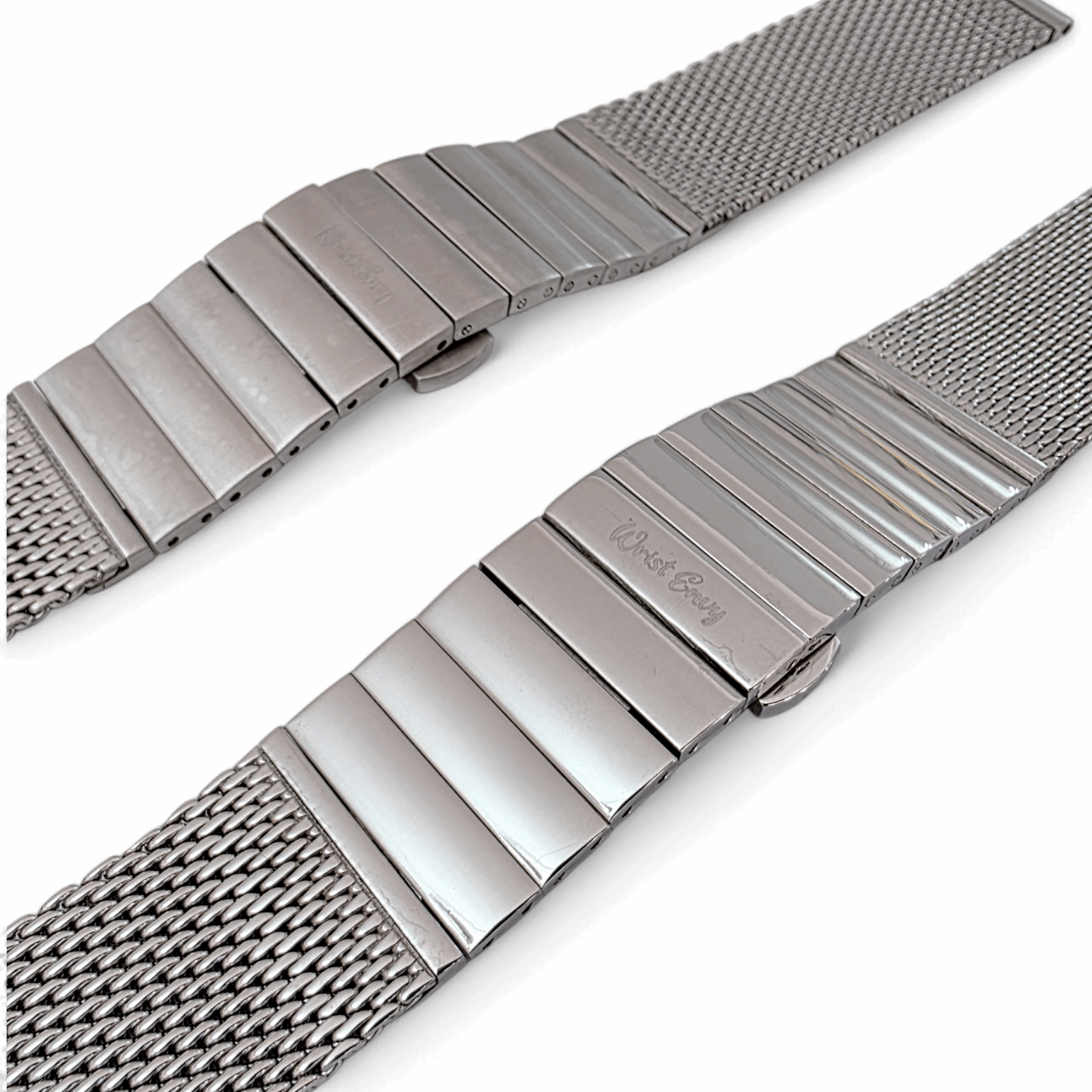 Premium Shark Mesh 3mm Thick Bracelet 316L Stainless Steel 20mm 22mm - Wrist Envy