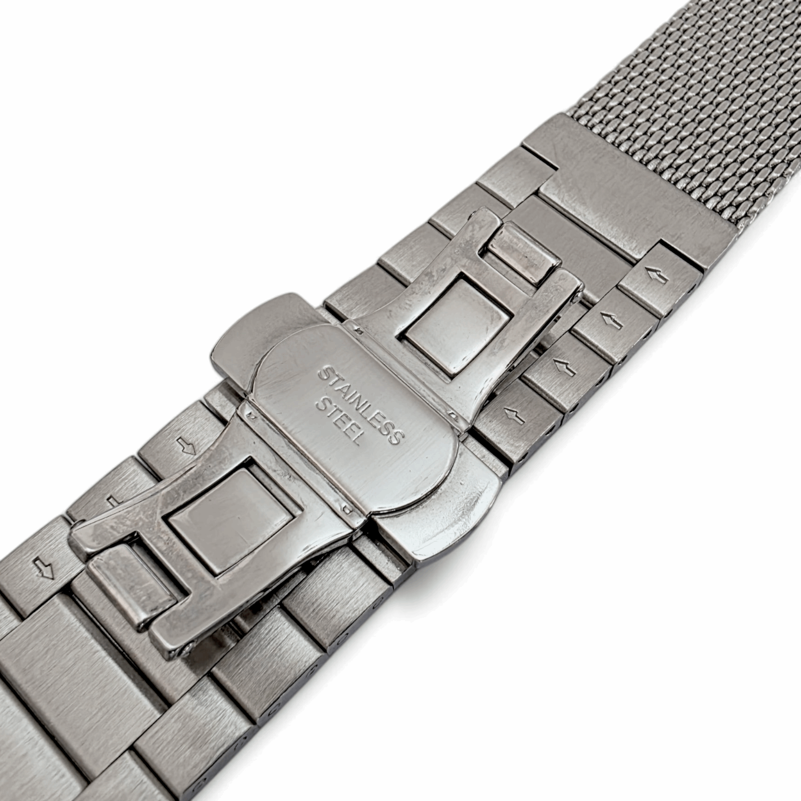 Premium Shark Mesh 3mm Thick Bracelet 316L Stainless Steel 20mm 22mm - Wrist Envy