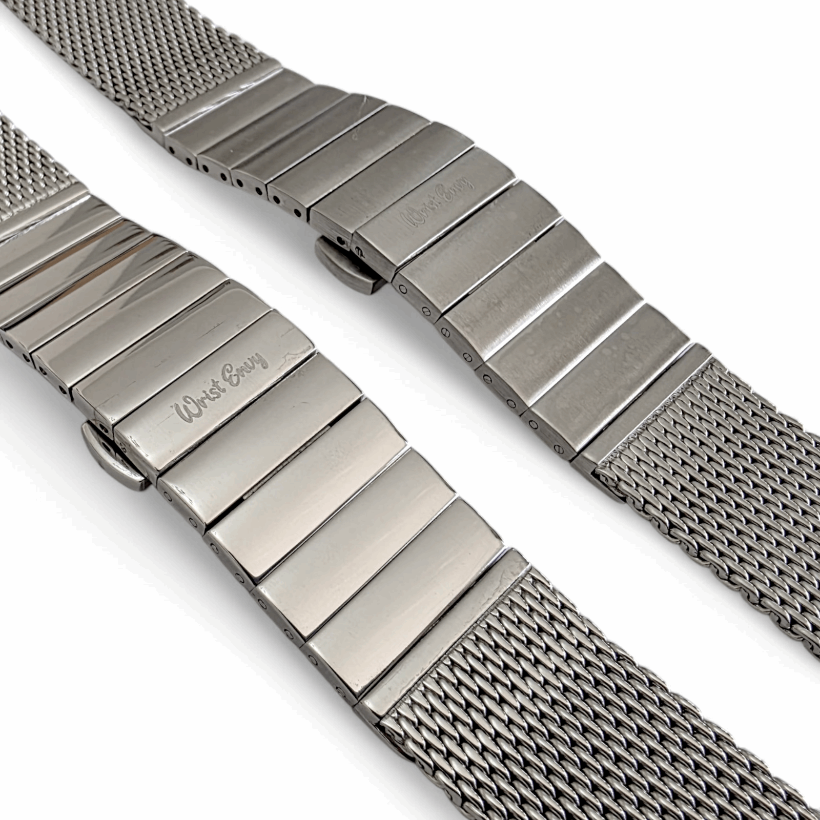 Premium Shark Mesh 3mm Thick Bracelet 316L Stainless Steel 20mm 22mm - Wrist Envy