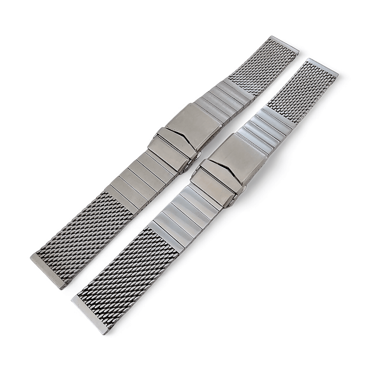 Premium Shark Mesh 5mm Thick Bracelet 316L Steel 20mm 22mm Brushed - Wrist Envy