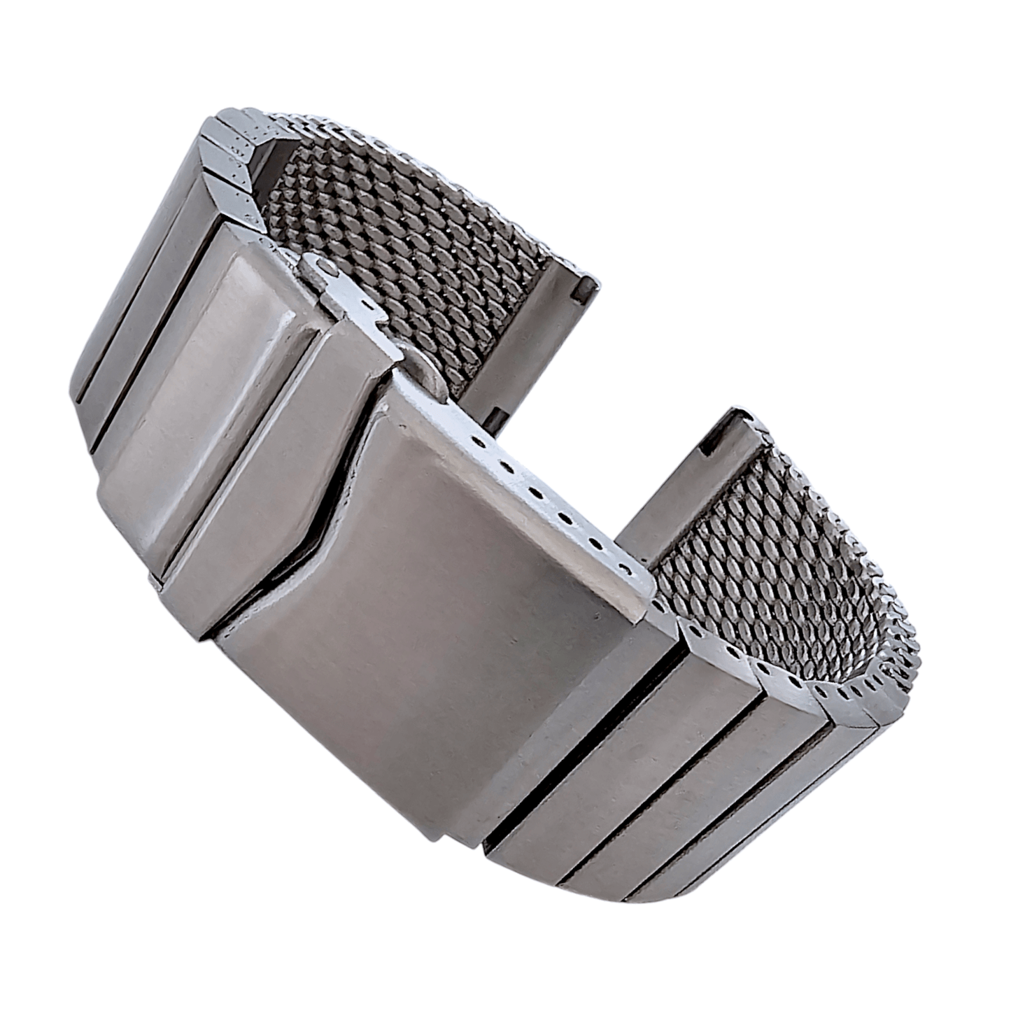 Premium Shark Mesh 5mm Thick Bracelet 316L Steel 20mm 22mm Brushed - Wrist Envy