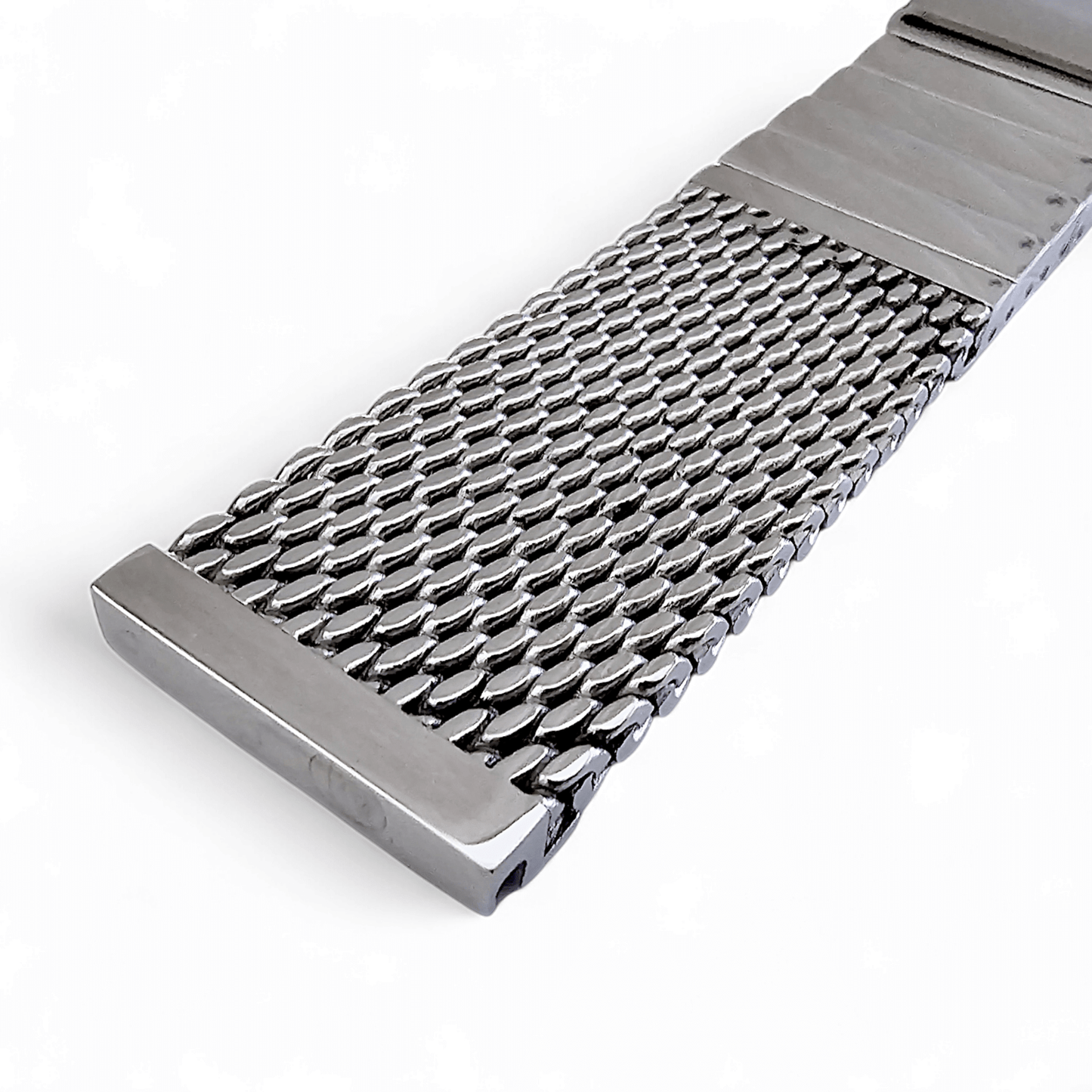 Premium Shark Mesh 5mm Thick Bracelet 316L Steel 20mm 22mm Brushed - Wrist Envy