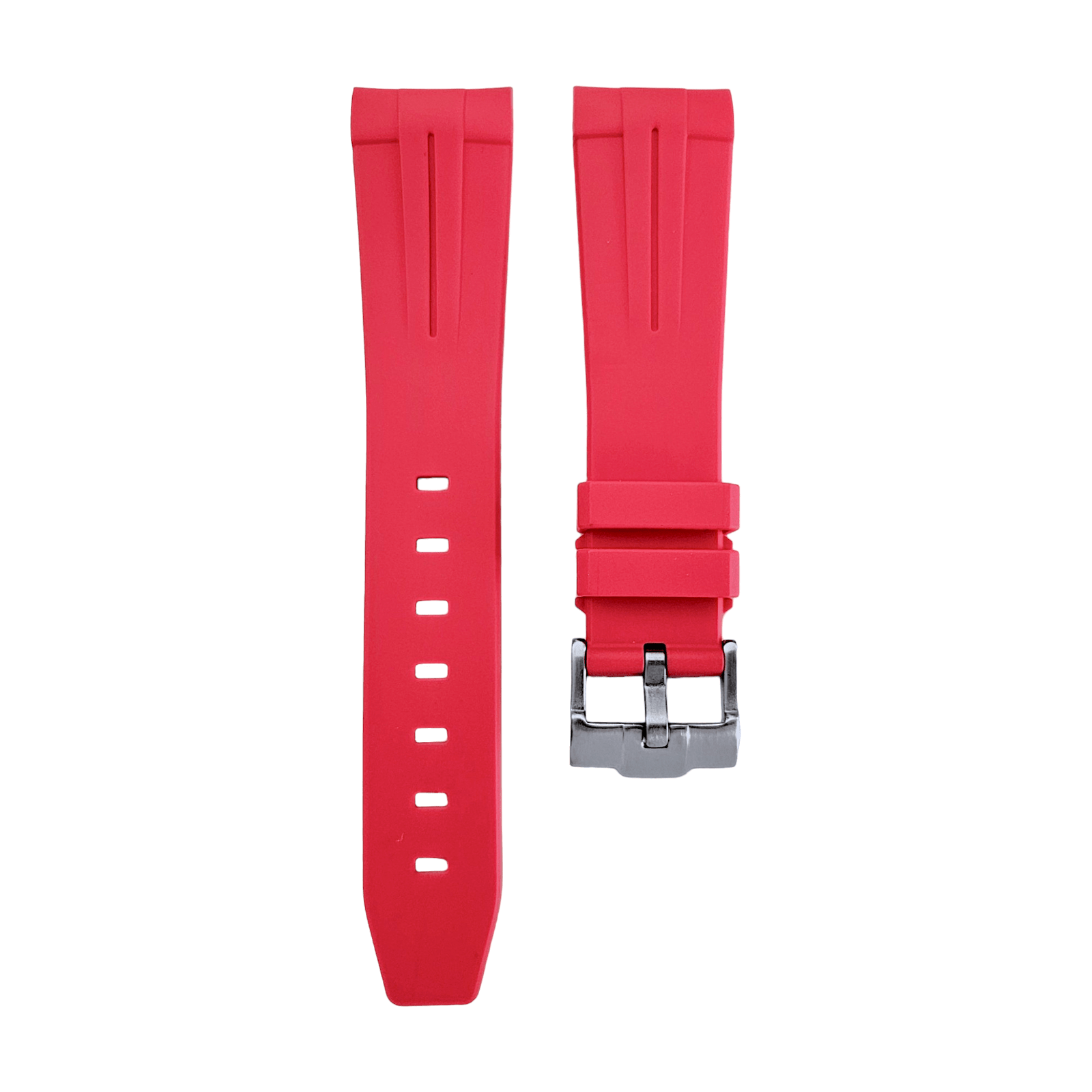 Premium Silicone Rubber Curved End Divers Watch Strap Band 20mm 21mm 22mm - Wrist Envy