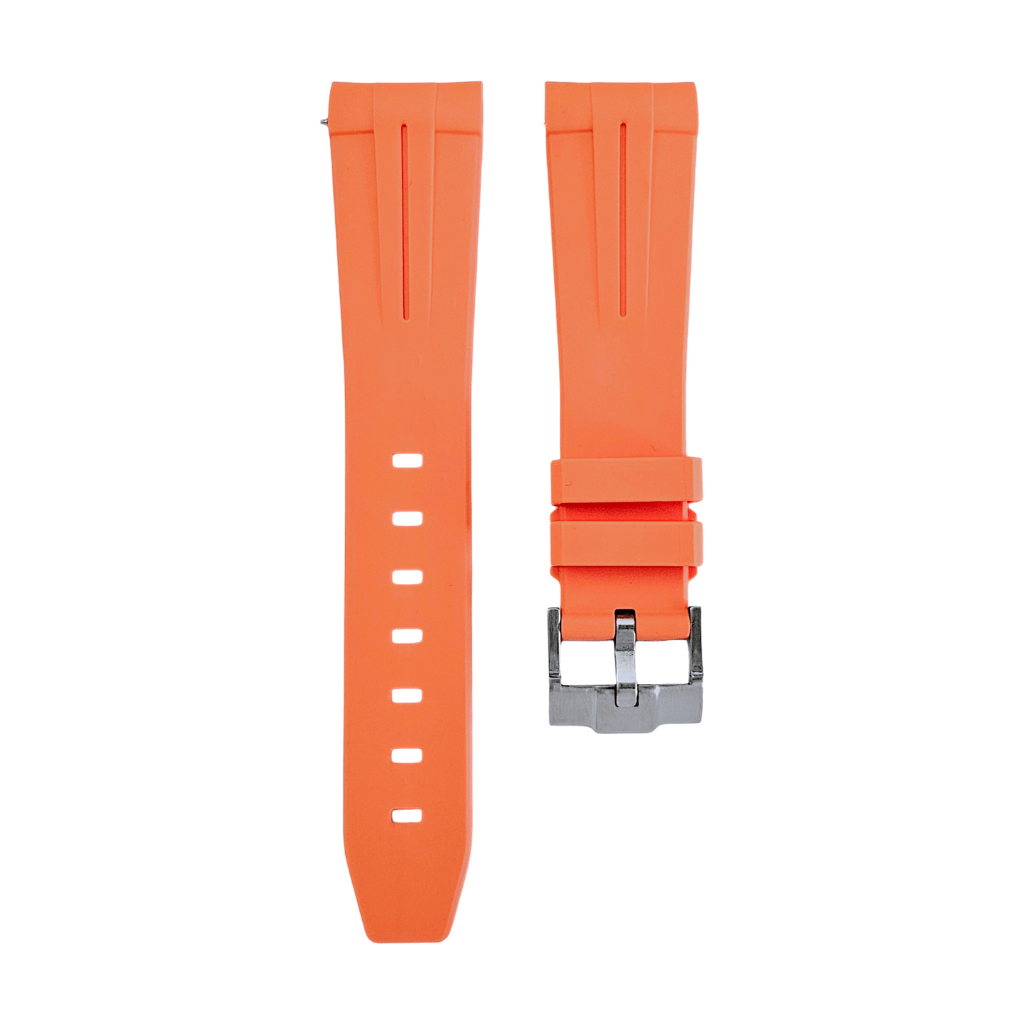 Premium Silicone Rubber Curved End Divers Watch Strap Band 20mm 21mm 22mm - Wrist Envy