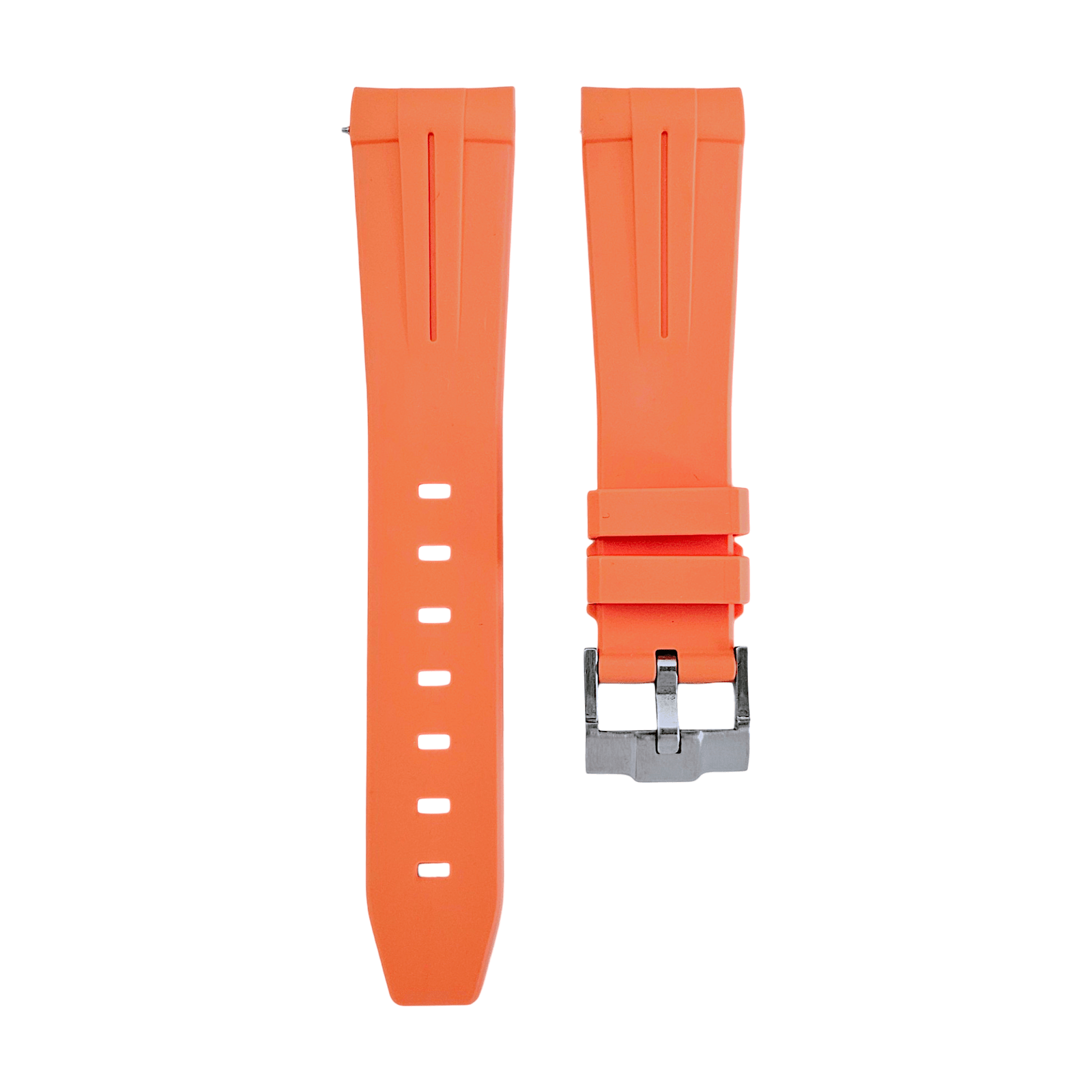 Premium Silicone Rubber Curved End Divers Watch Strap Band 20mm 21mm 22mm - Wrist Envy