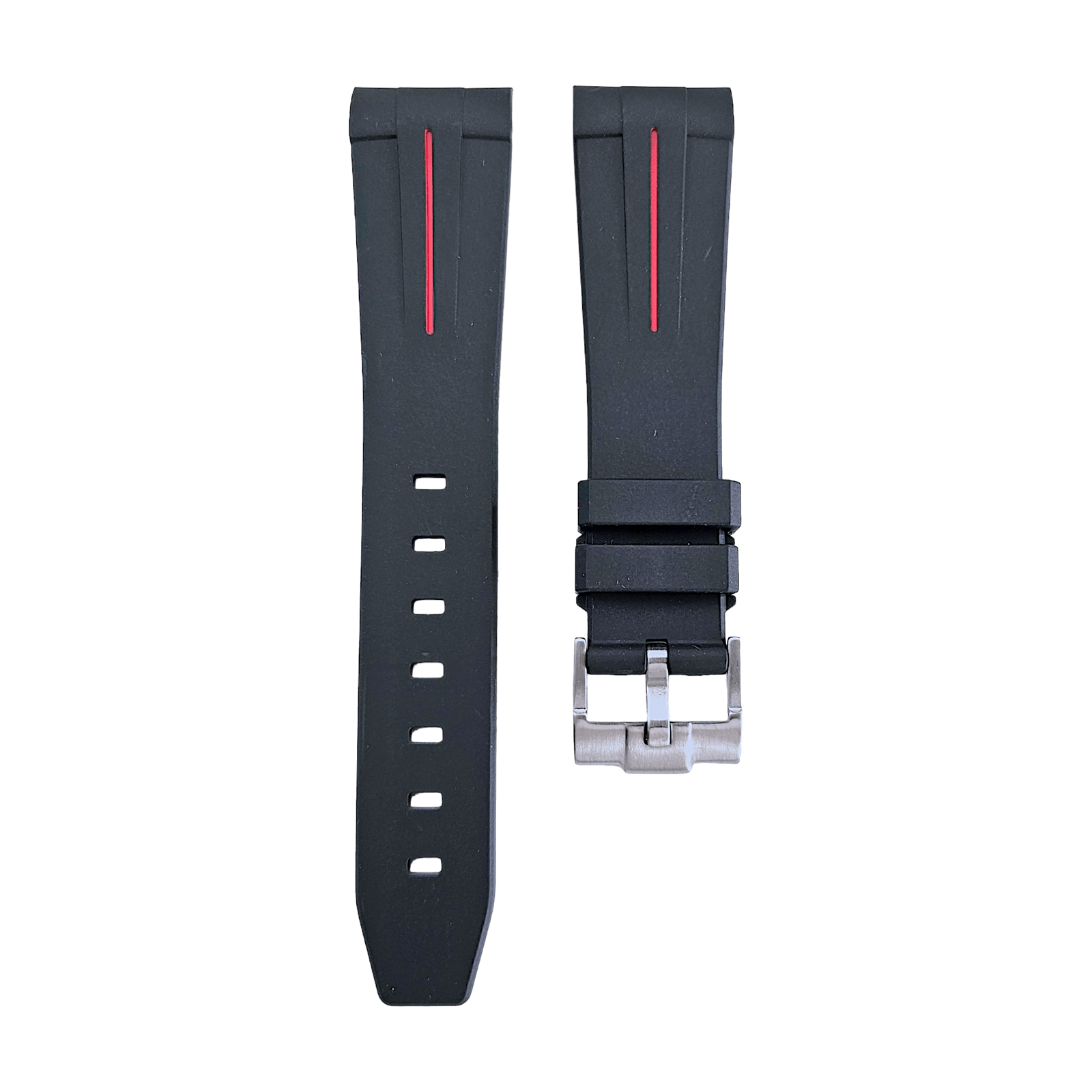 Premium Silicone Rubber Curved End Divers Watch Strap Band 20mm 21mm 22mm - Wrist Envy
