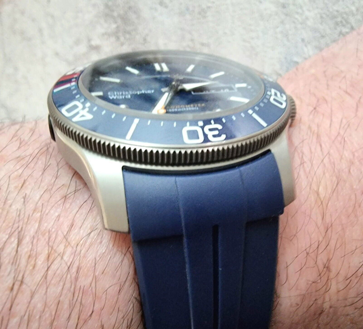 Premium Silicone Rubber Curved End Divers Watch Strap Band 20mm 21mm 22mm - Wrist Envy