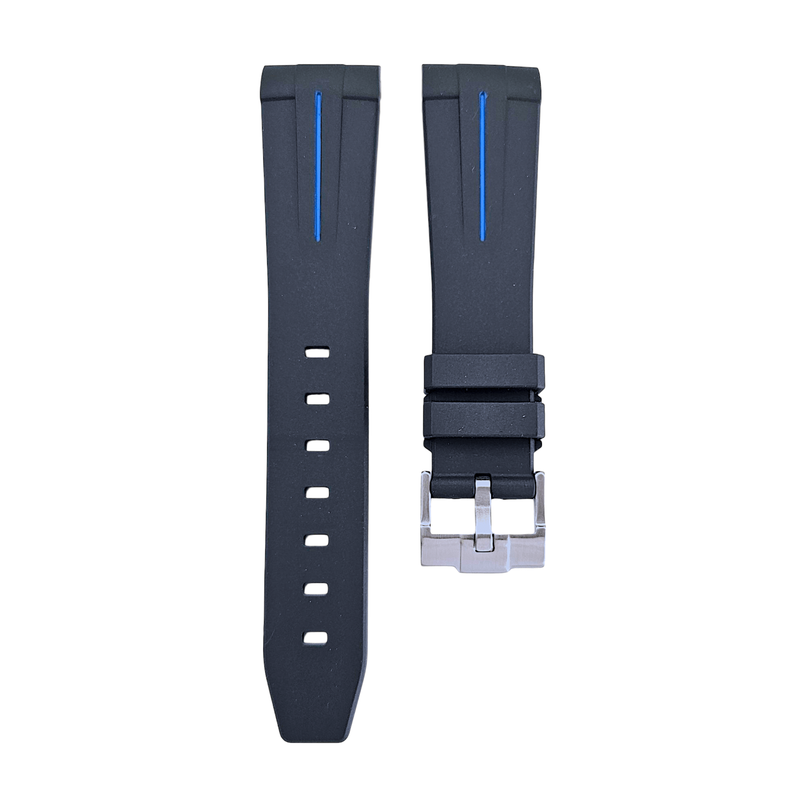 Premium Silicone Rubber Curved End Divers Watch Strap Band 20mm 21mm 22mm - Wrist Envy