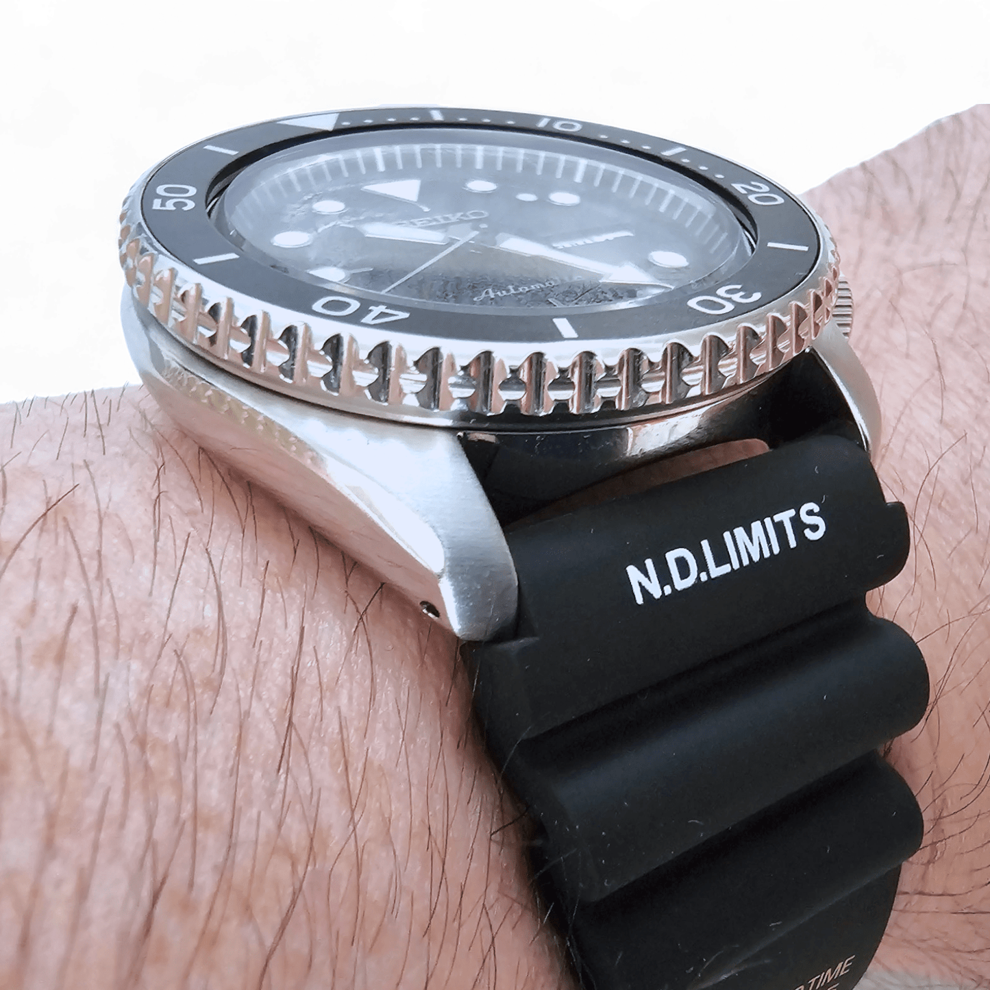Premium Silicone Rubber ND Limits Divers Watch Strap Band 18mm 20mm 22mm 24mm Black - Wrist Envy