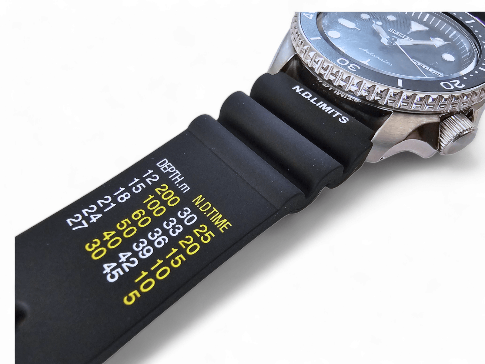 Premium Silicone Rubber ND Limits Divers Watch Strap Band 18mm 20mm 22mm 24mm Black - Wrist Envy
