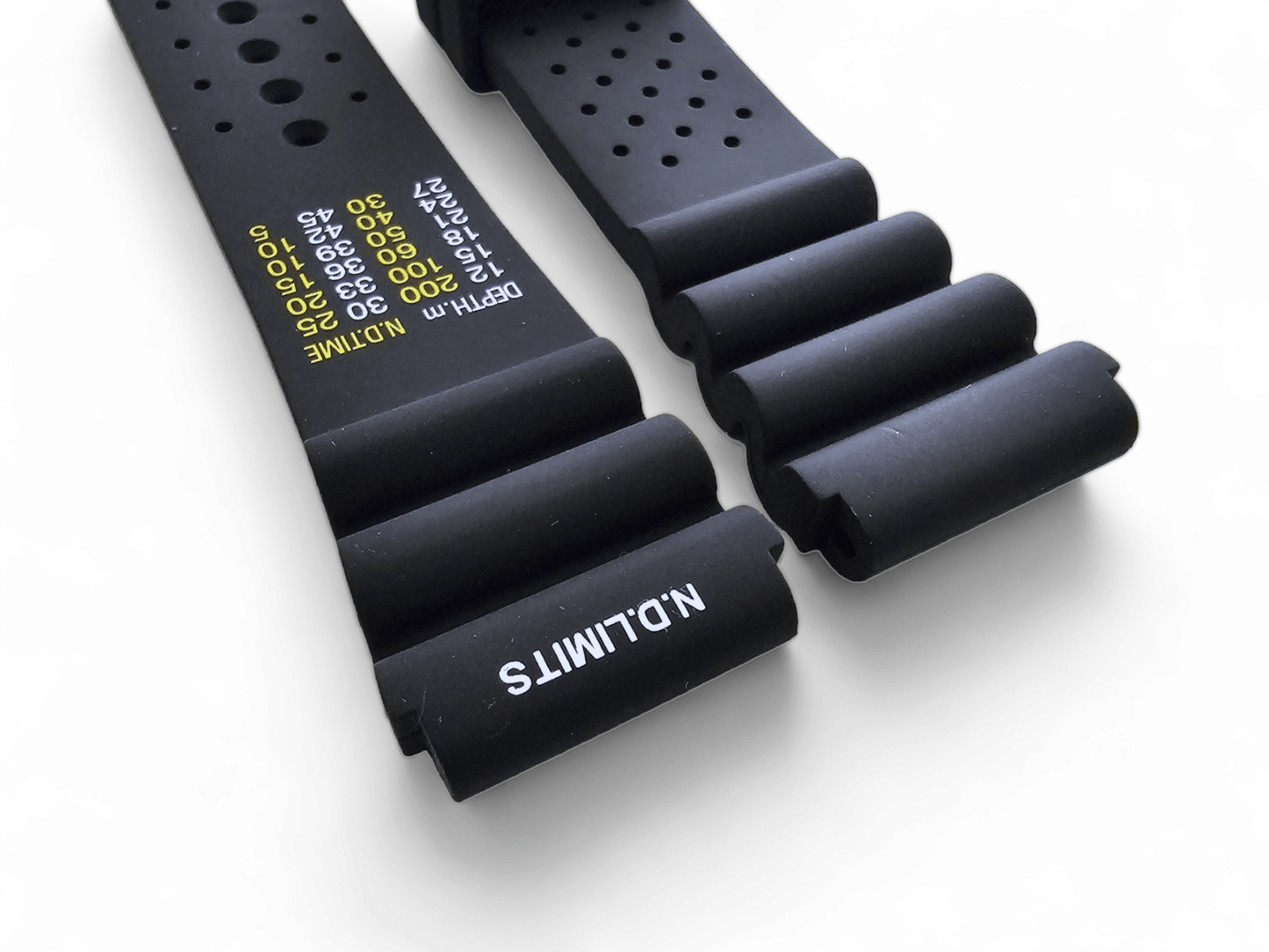 Premium Silicone Rubber ND Limits Divers Watch Strap Band 18mm 20mm 22mm 24mm Black - Wrist Envy