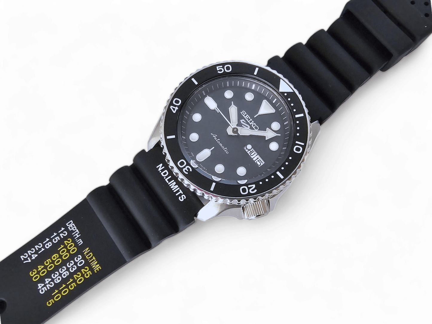 Premium Silicone Rubber ND Limits Divers Watch Strap Band 18mm 20mm 22mm 24mm Black - Wrist Envy