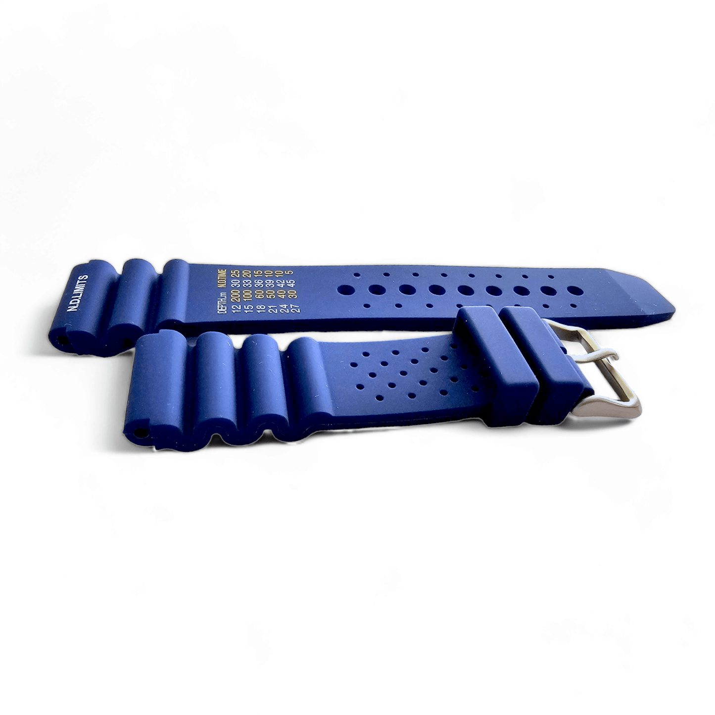 Premium Silicone Rubber ND Limits Divers Watch Strap Band 18mm 20mm 22mm 24mm Blue - Wrist Envy