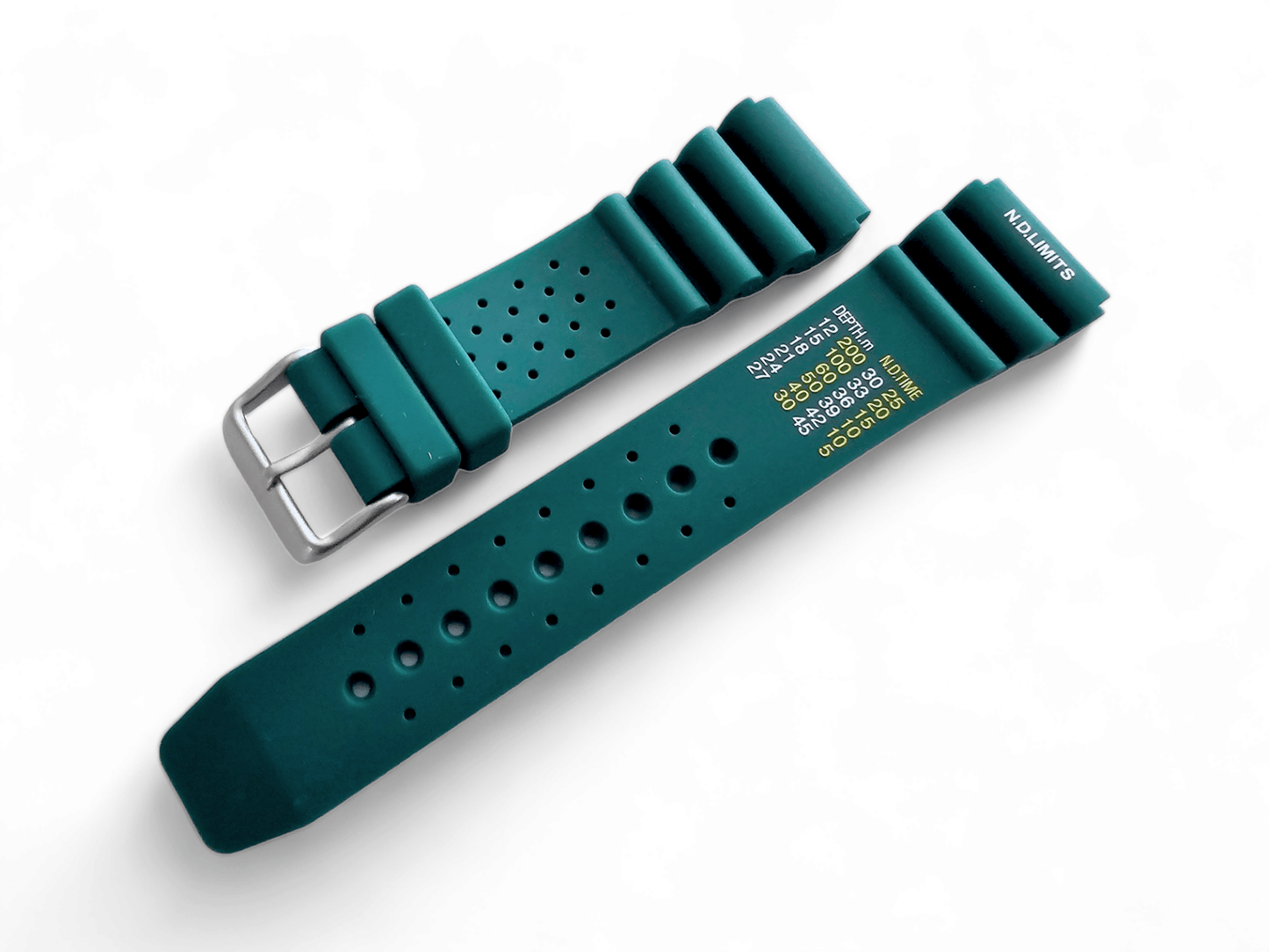 Premium Silicone Rubber ND Limits Divers Watch Strap Band 18mm 20mm 22mm 24mm Green - Wrist Envy