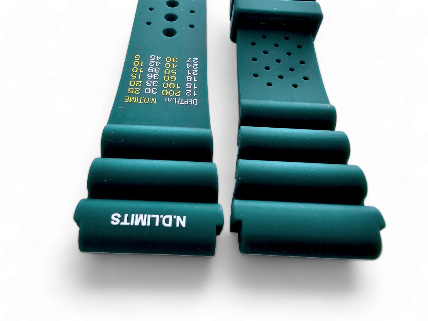 Premium Silicone Rubber ND Limits Divers Watch Strap Band 18mm 20mm 22mm 24mm Green - Wrist Envy