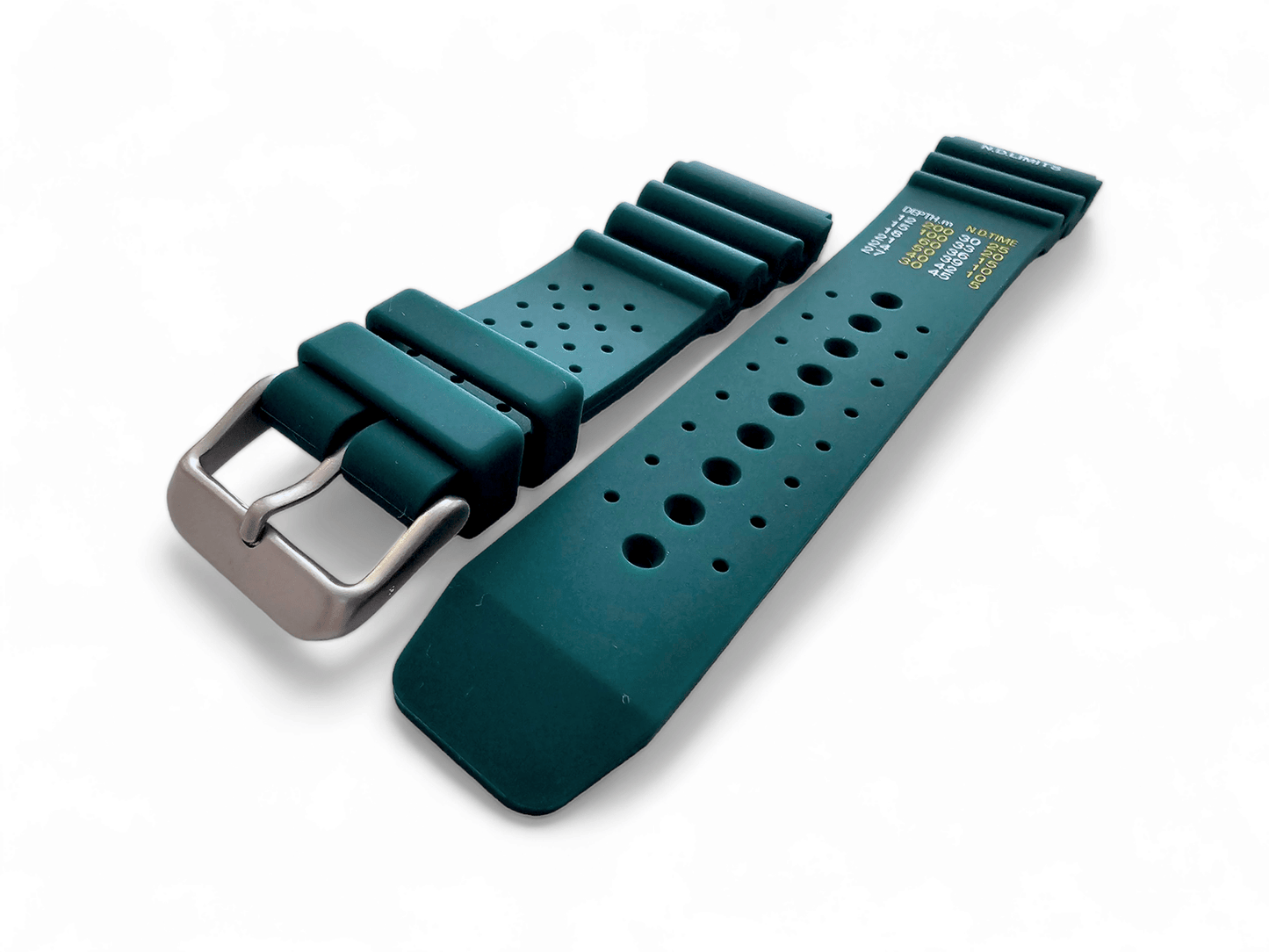 Premium Silicone Rubber ND Limits Divers Watch Strap Band 18mm 20mm 22mm 24mm Green - Wrist Envy