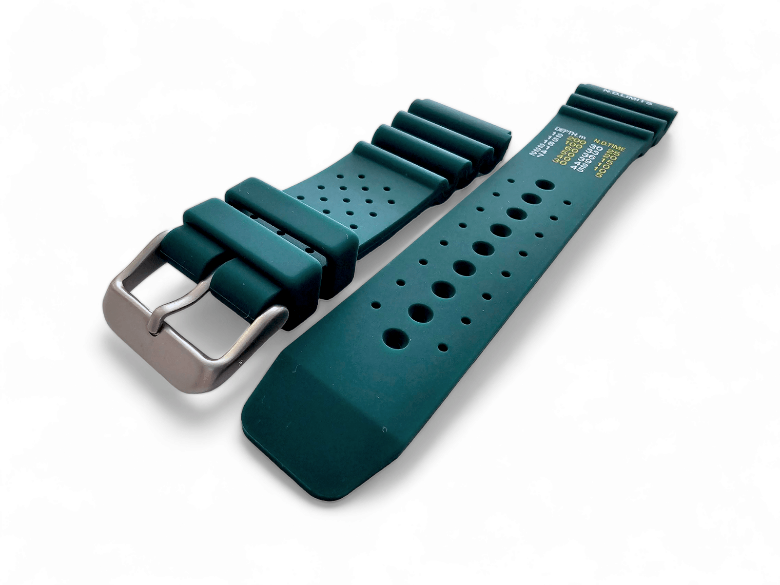 Premium Silicone Rubber ND Limits Divers Watch Strap Band 18mm 20mm 22mm 24mm Green - Wrist Envy