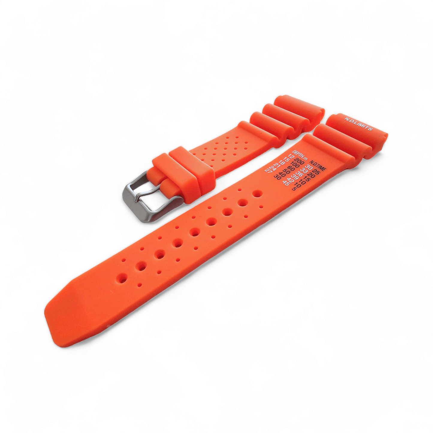 Premium Silicone Rubber ND Limits Divers Watch Strap Band 18mm 20mm 22mm 24mm Orange - Wrist Envy