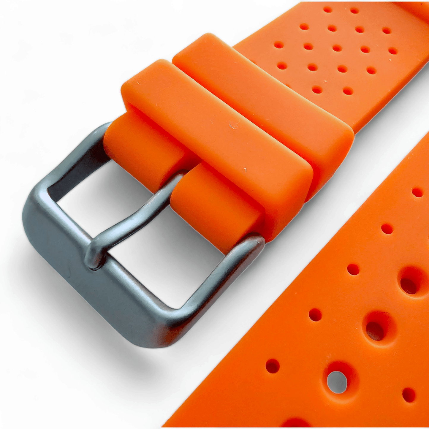 Premium Silicone Rubber ND Limits Divers Watch Strap Band 18mm 20mm 22mm 24mm Orange - Wrist Envy