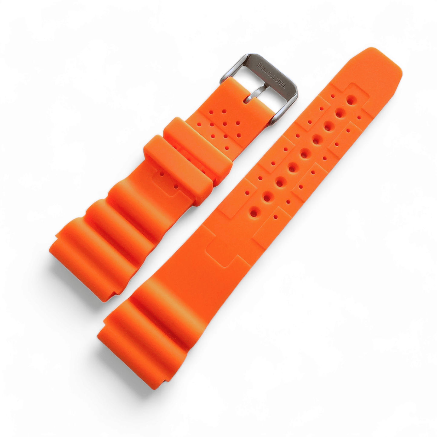 Premium Silicone Rubber ND Limits Divers Watch Strap Band 18mm 20mm 22mm 24mm Orange - Wrist Envy