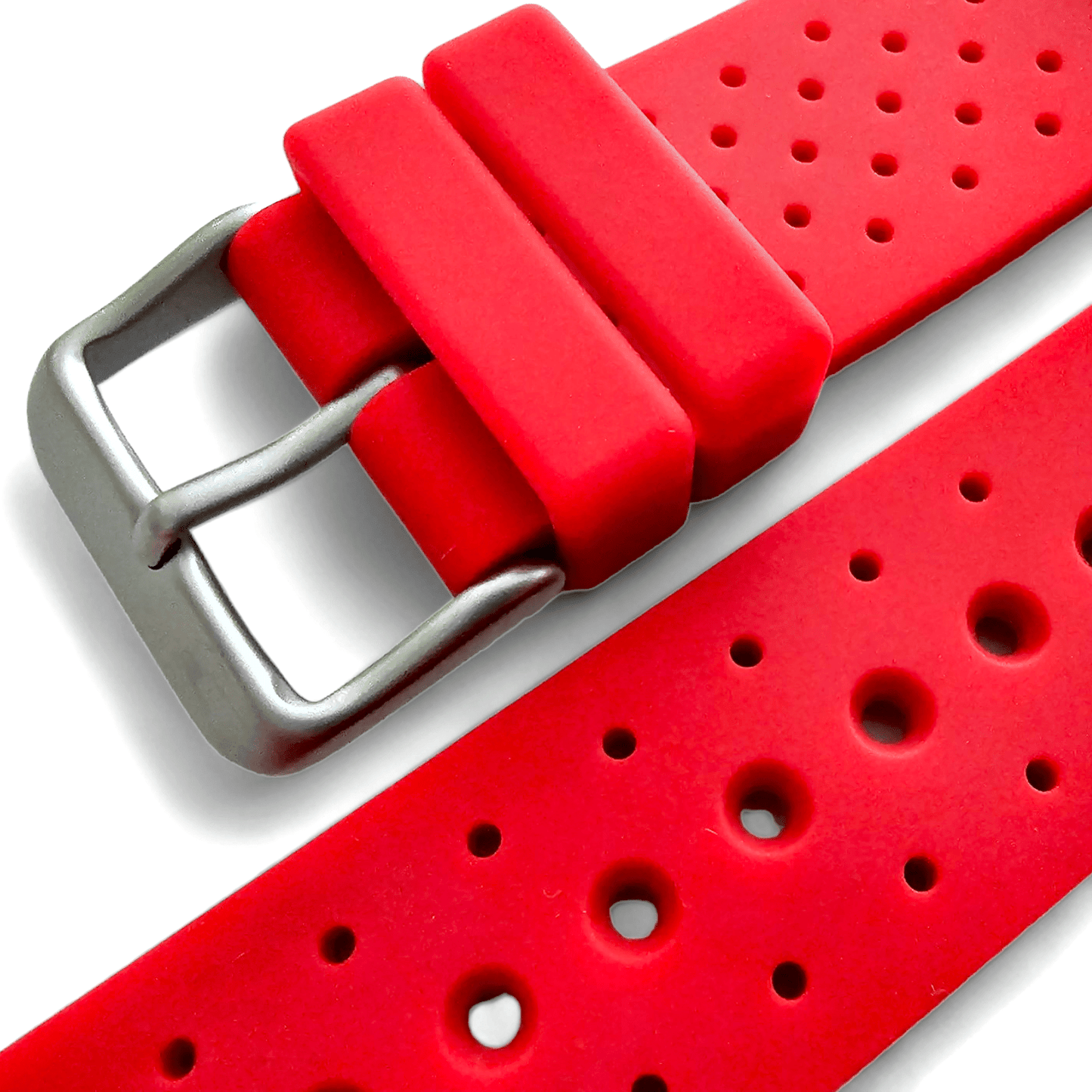 Premium Silicone Rubber ND Limits Divers Watch Strap Band 18mm 20mm 22mm 24mm Red - Wrist Envy