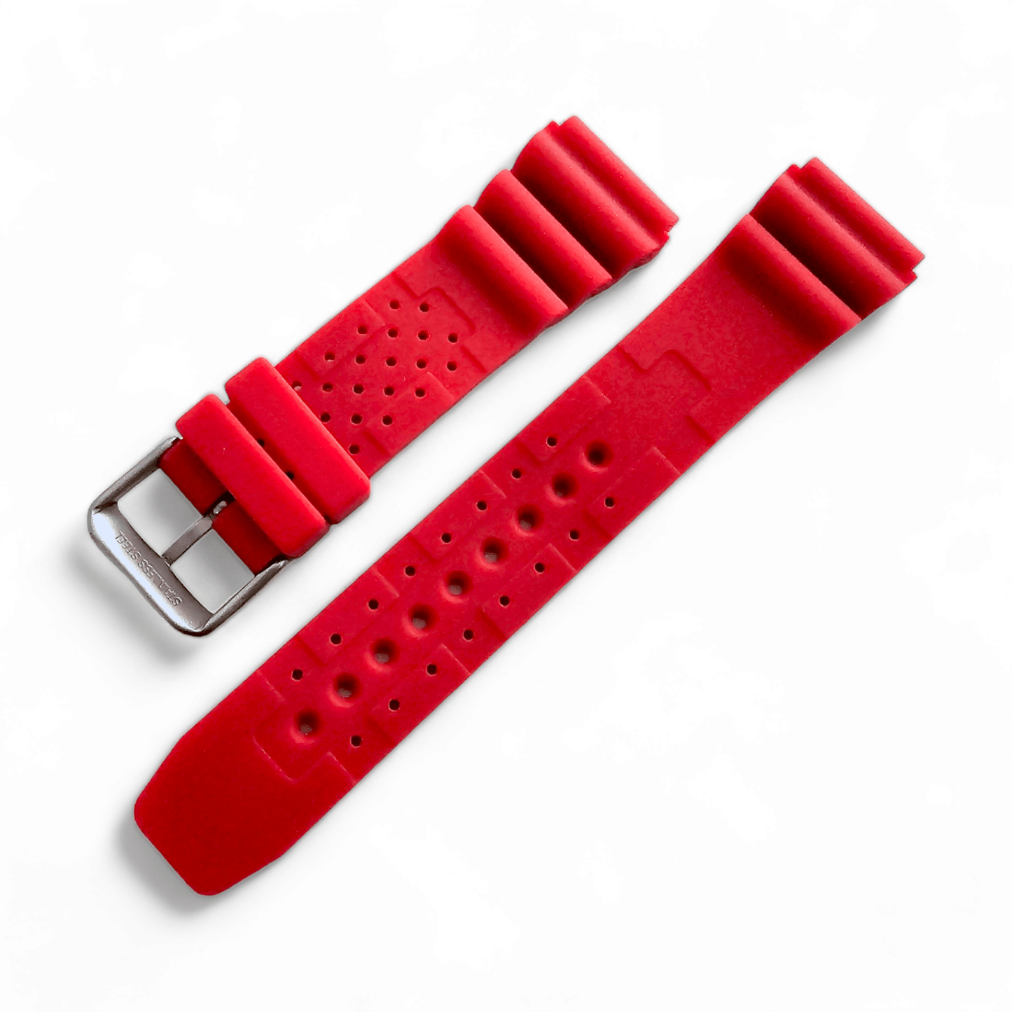 Premium Silicone Rubber ND Limits Divers Watch Strap Band 18mm 20mm 22mm 24mm Red - Wrist Envy