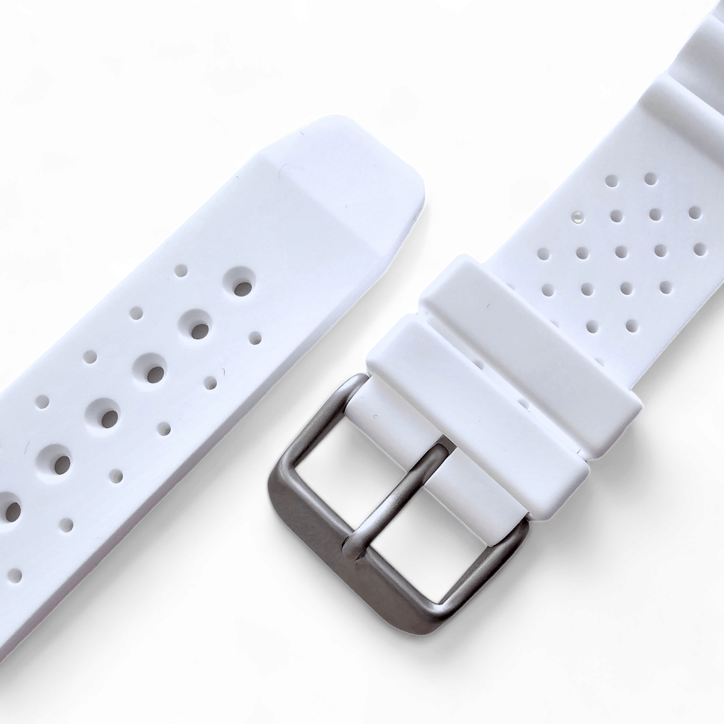Premium Silicone Rubber ND Limits Divers Watch Strap Band 18mm 20mm 22mm 24mm White - Wrist Envy