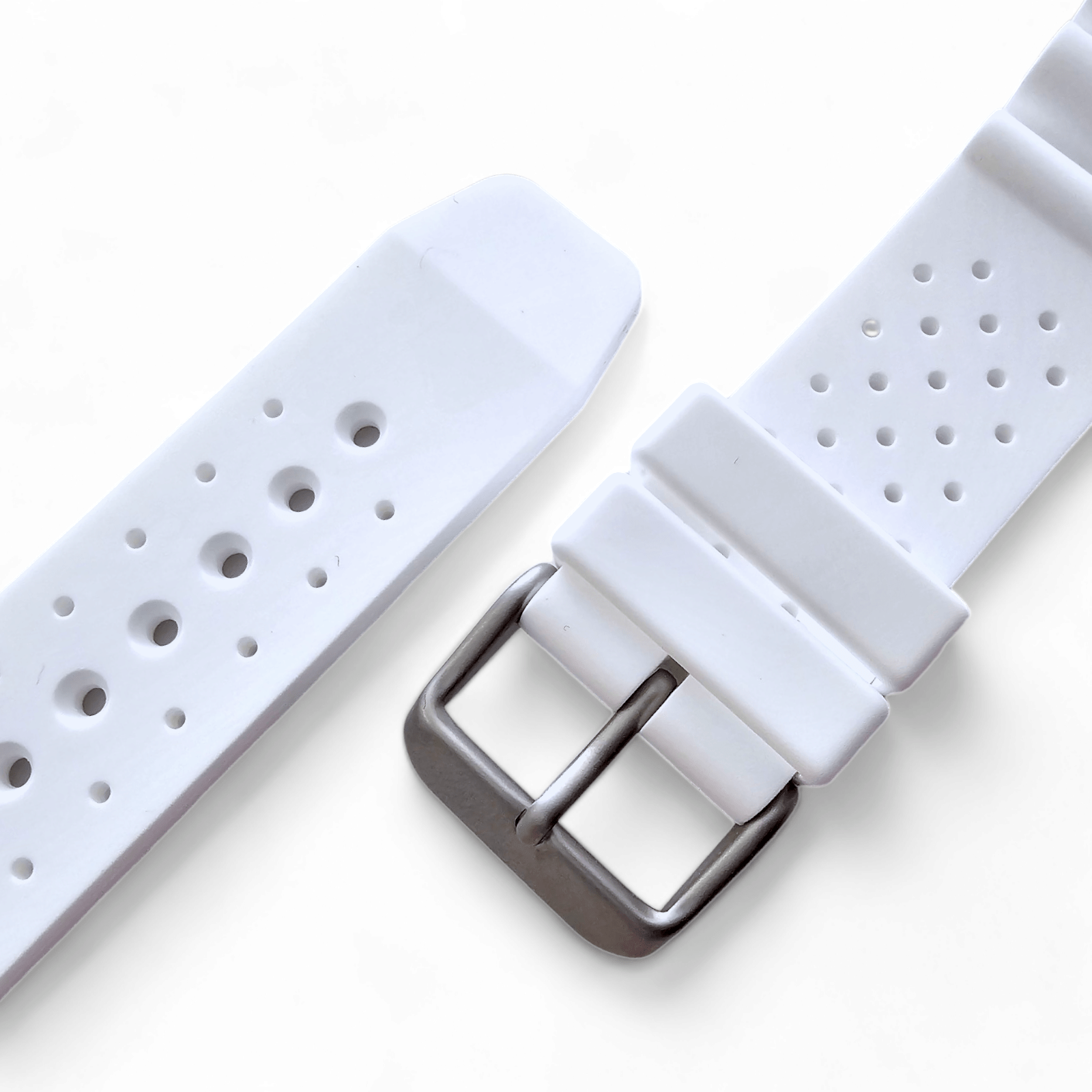 Premium Silicone Rubber ND Limits Divers Watch Strap Band 18mm 20mm 22mm 24mm White - Wrist Envy