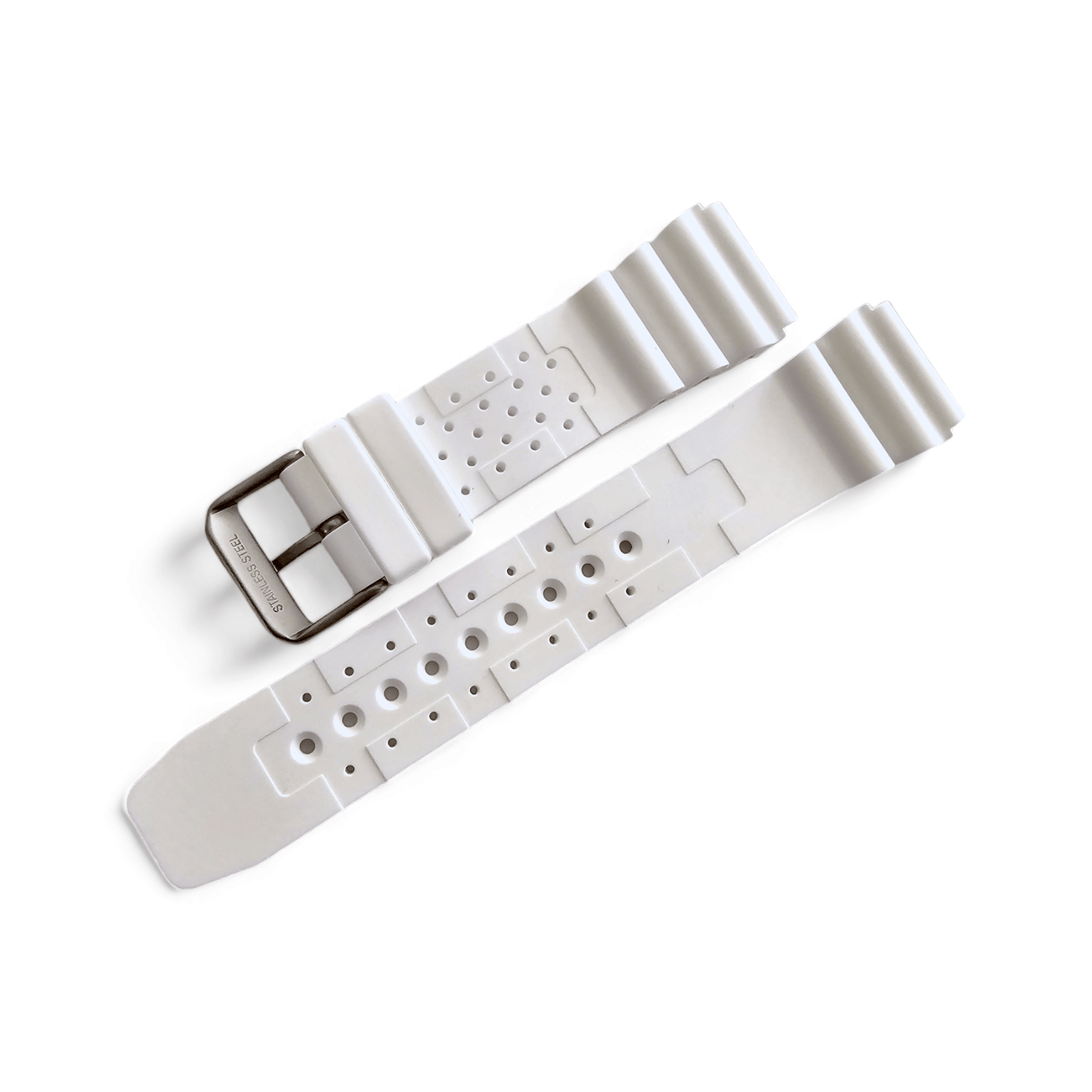 Premium Silicone Rubber ND Limits Divers Watch Strap Band 18mm 20mm 22mm 24mm White - Wrist Envy
