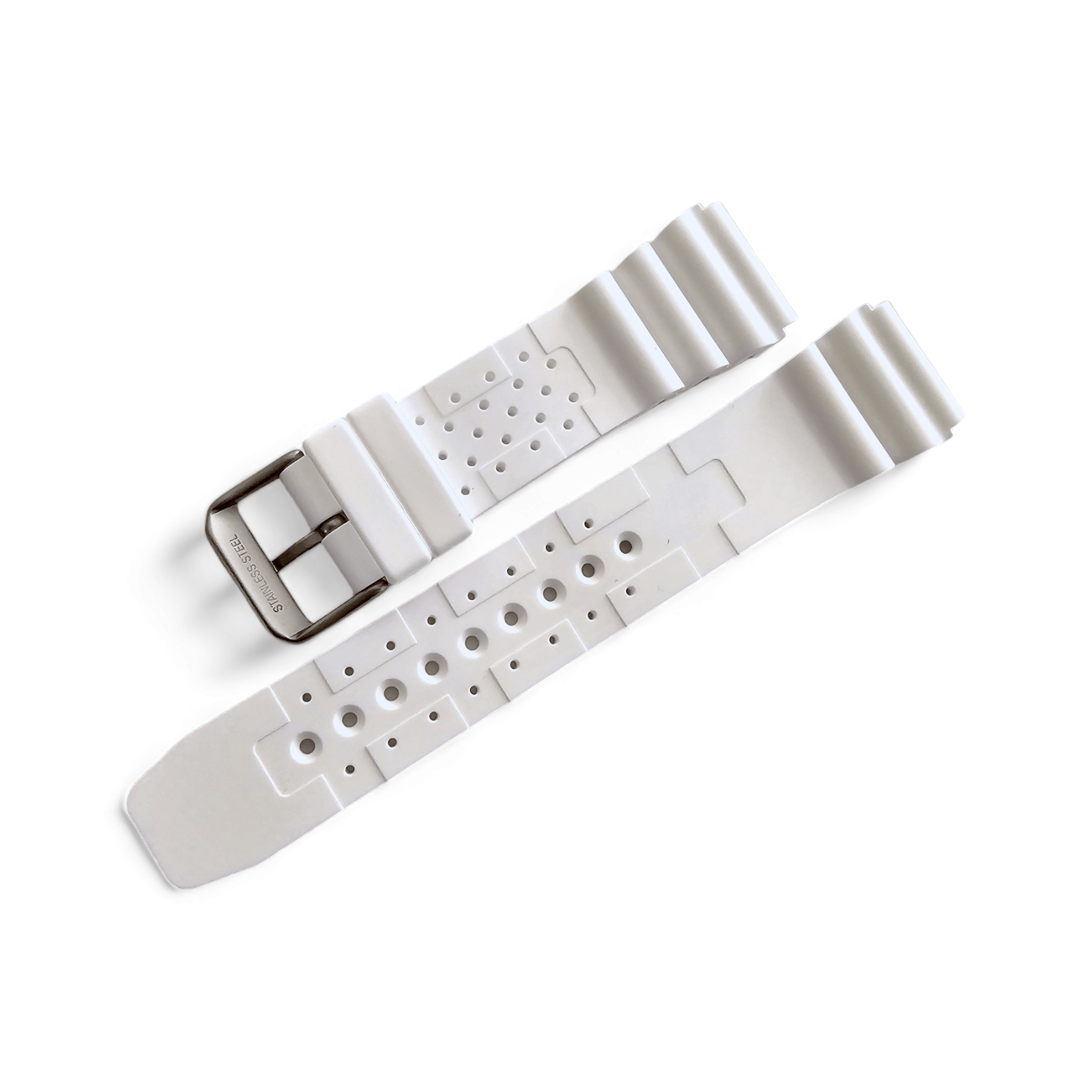 Premium Silicone Rubber ND Limits Divers Watch Strap Band 18mm 20mm 22mm 24mm White - Wrist Envy