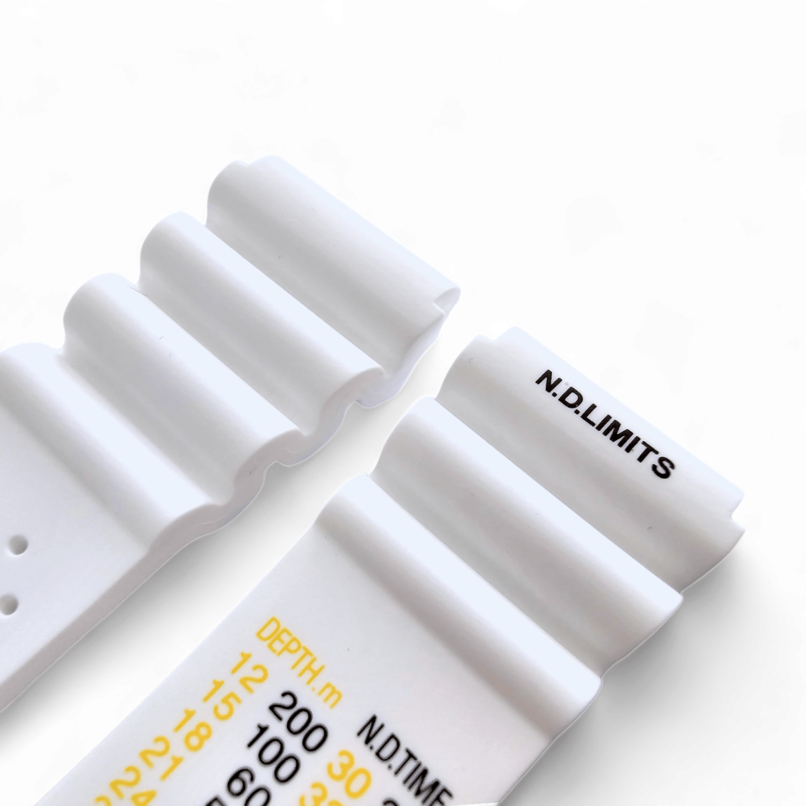 Premium Silicone Rubber ND Limits Divers Watch Strap Band 18mm 20mm 22mm 24mm White - Wrist Envy