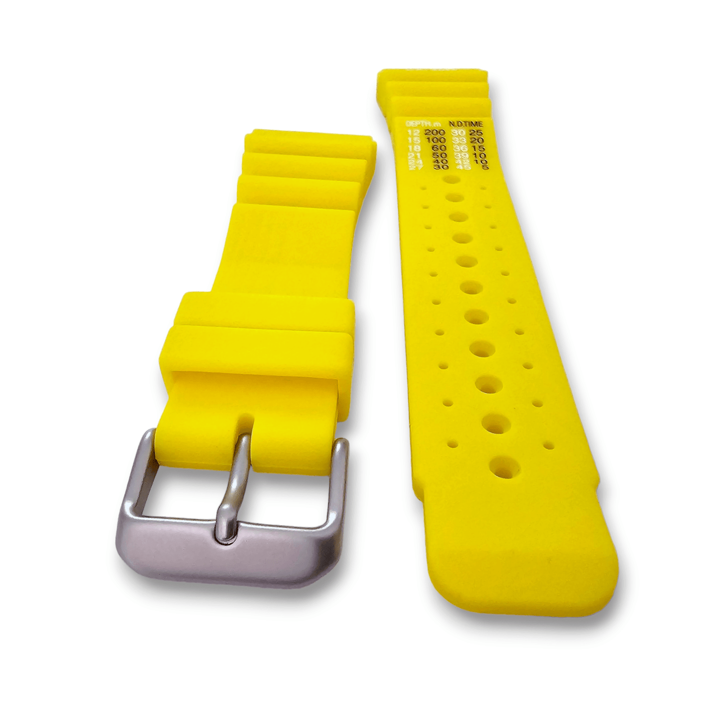 Premium Silicone Rubber ND Limits Divers Watch Strap Band 18mm 20mm 22mm 24mm Yellow - Wrist Envy