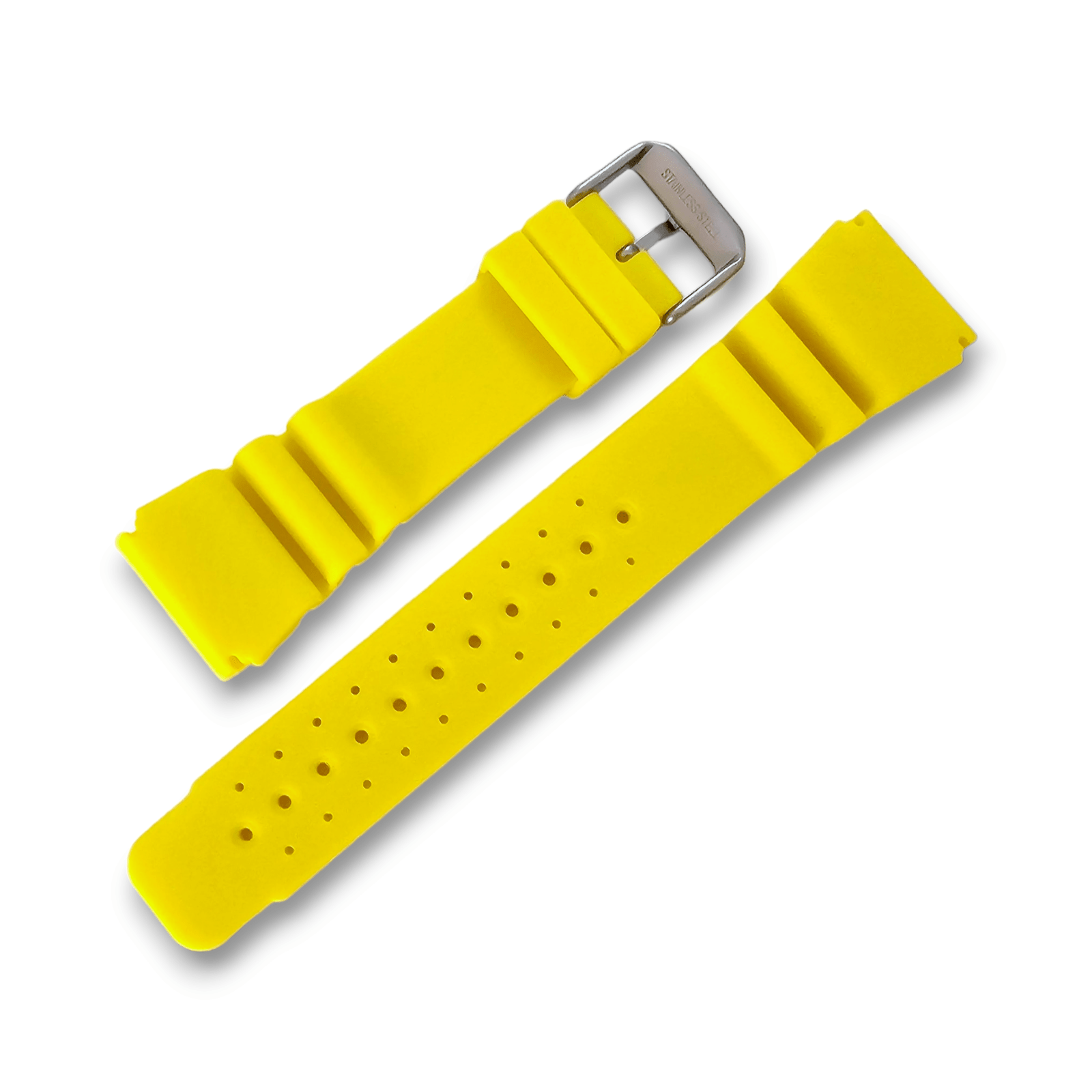 Premium Silicone Rubber ND Limits Divers Watch Strap Band 18mm 20mm 22mm 24mm Yellow - Wrist Envy