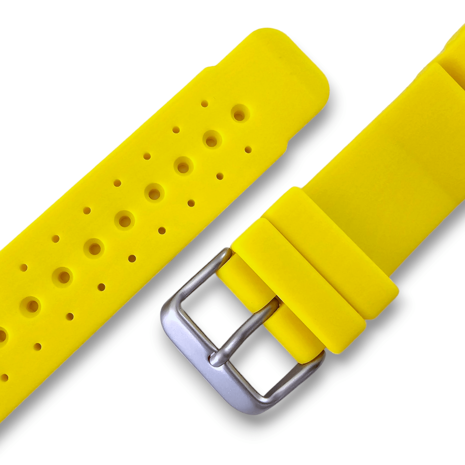 Premium Silicone Rubber ND Limits Divers Watch Strap Band 18mm 20mm 22mm 24mm Yellow - Wrist Envy