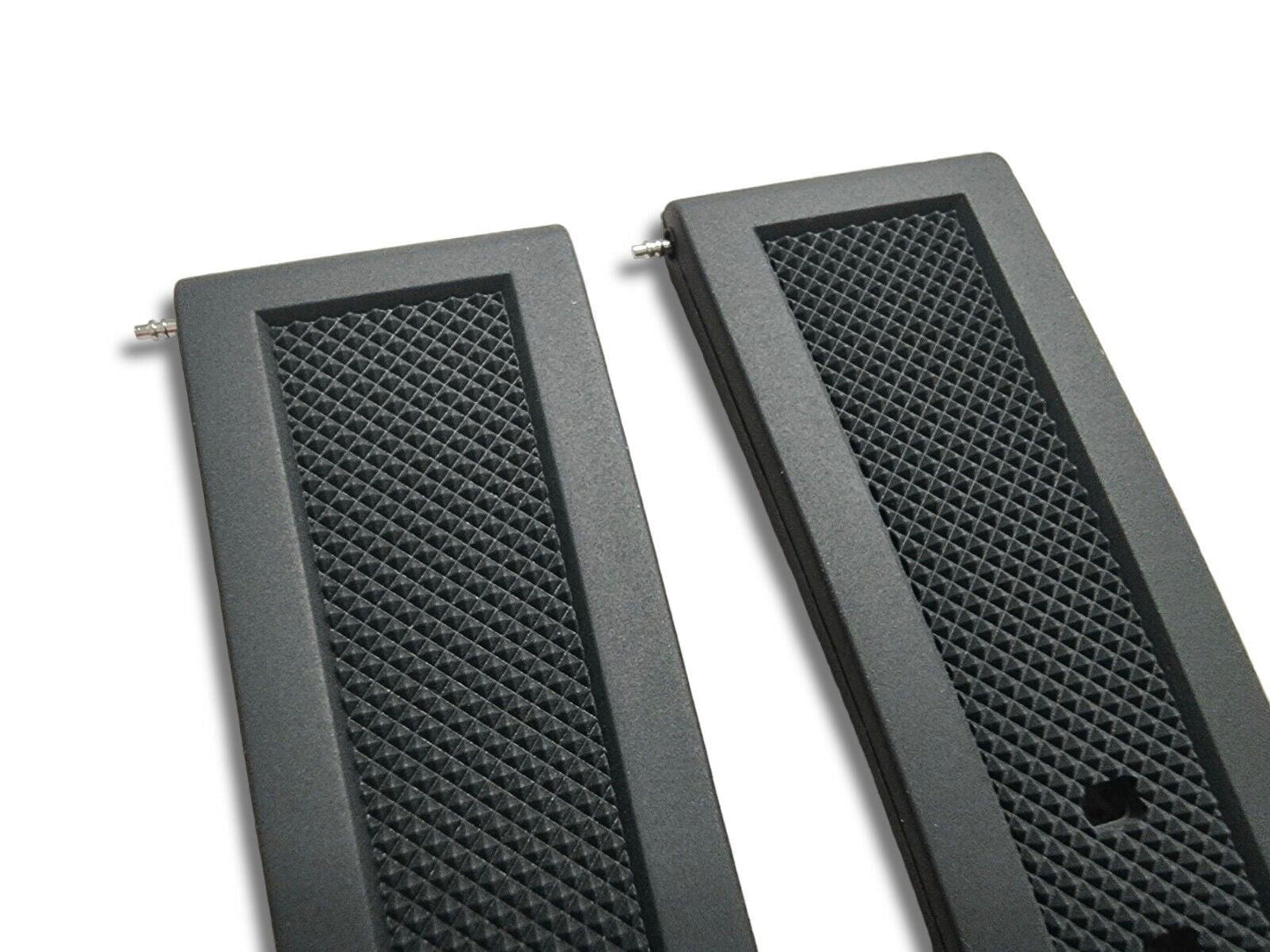 Premium Silicone Rubber Textured Watch Strap Band Soft 18mm 20mm 22mm 24mm Black - Wrist Envy