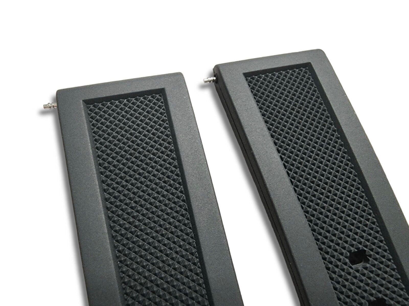 Premium Silicone Rubber Textured Watch Strap Band Soft 18mm 20mm 22mm 24mm Black - Wrist Envy