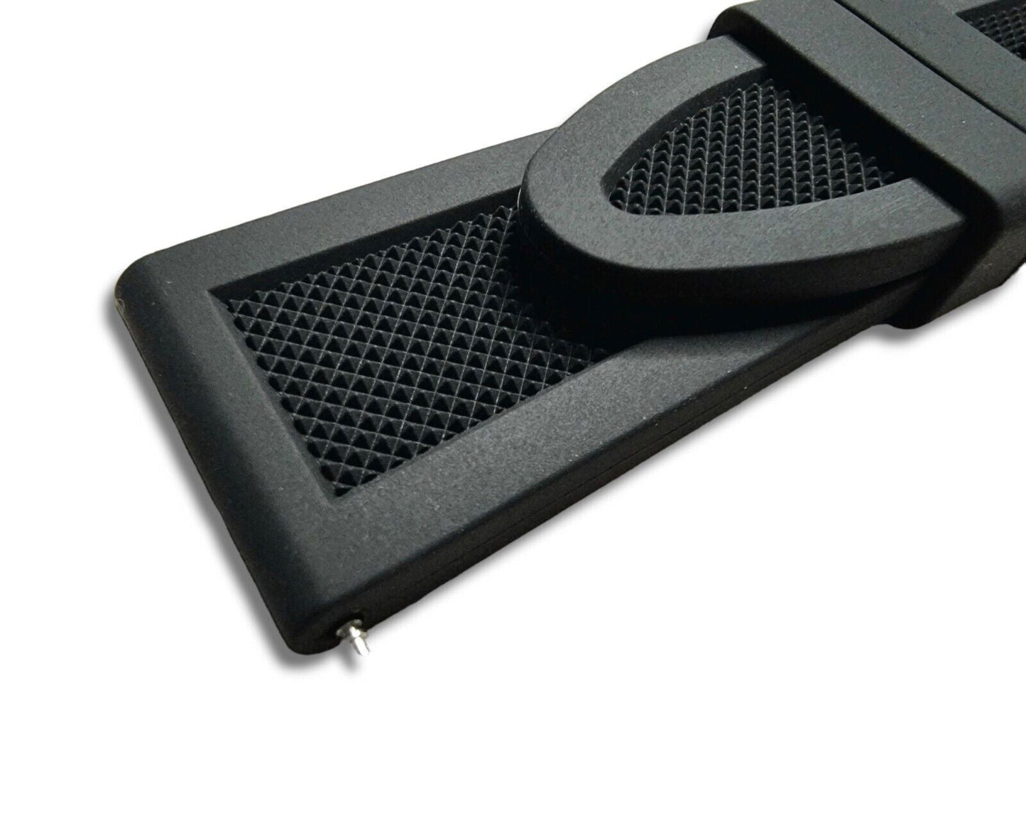Premium Silicone Rubber Textured Watch Strap Band Soft 18mm 20mm 22mm 24mm Black - Wrist Envy