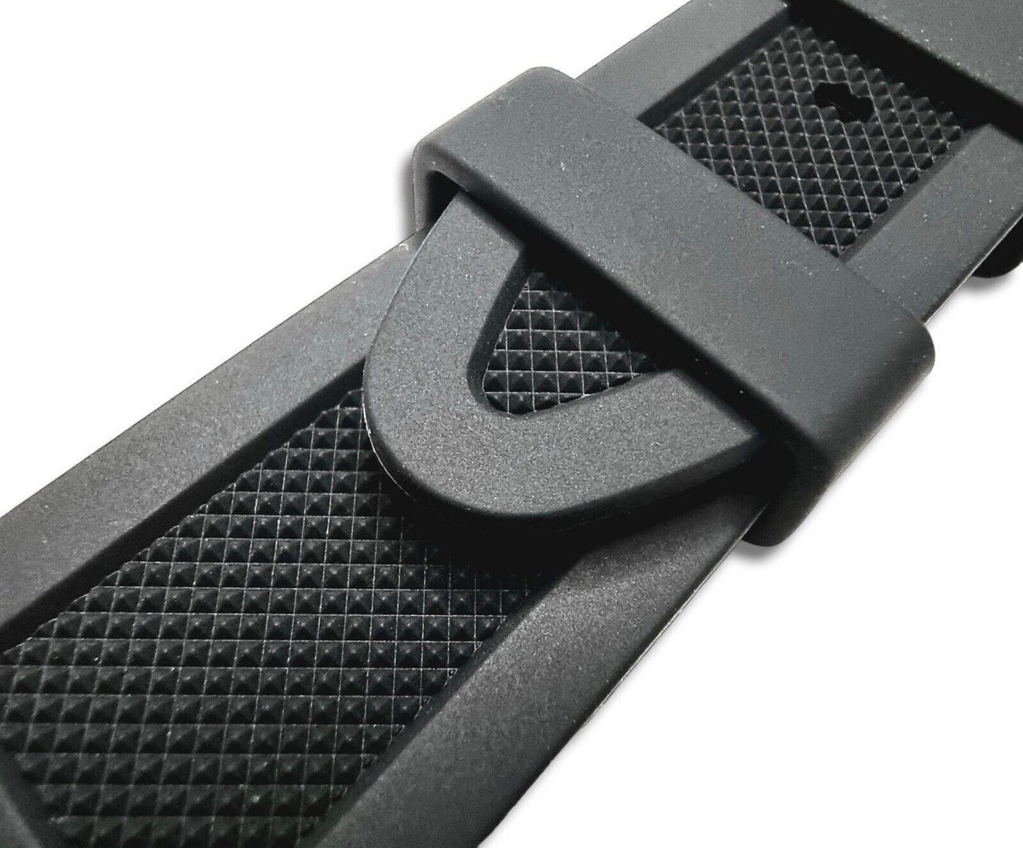 Premium Silicone Rubber Textured Watch Strap Band Soft 18mm 20mm 22mm 24mm Black - Wrist Envy