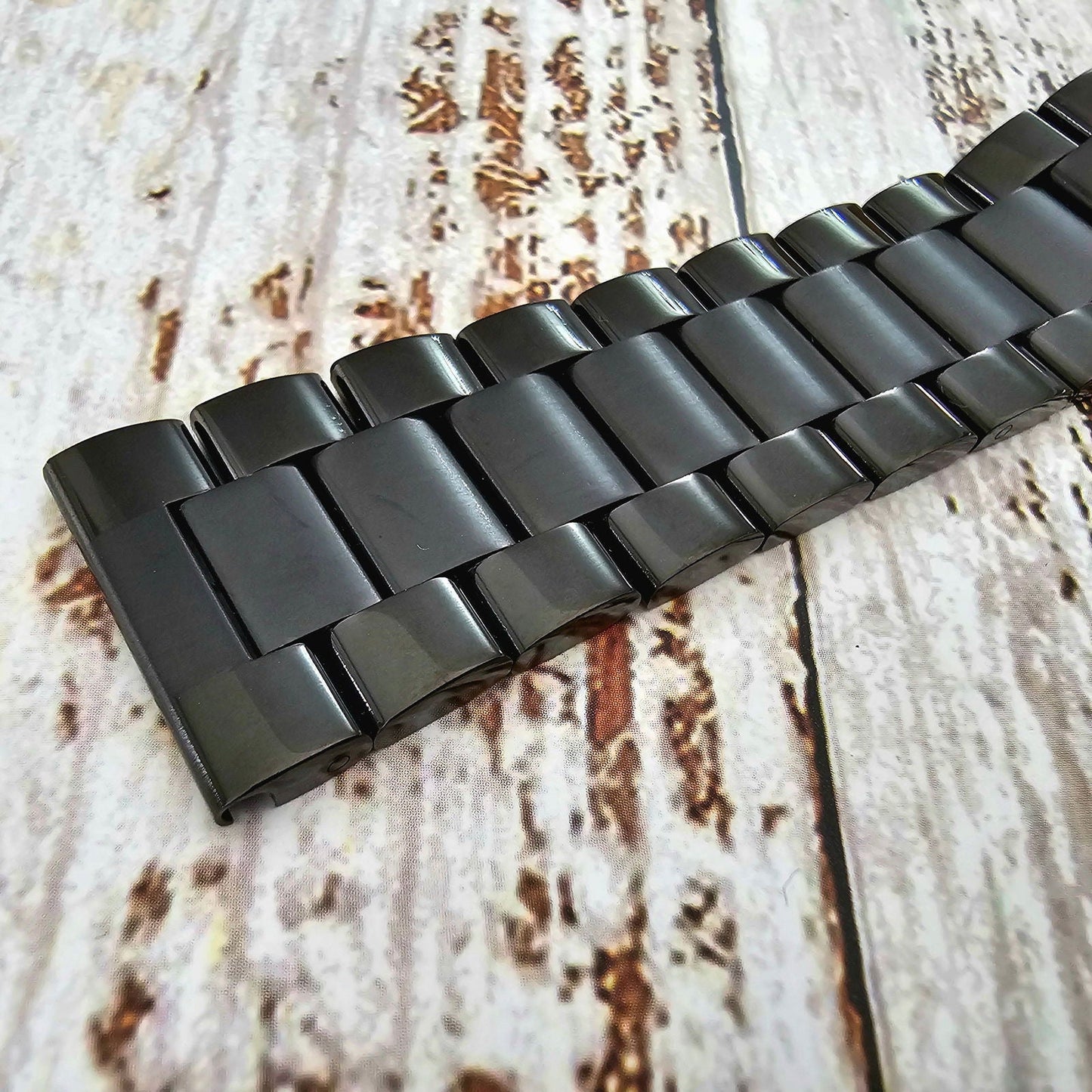 Prestige 316L Srainless Steel Solid Watch Bracelet 18mm 20mm 22mm 24mm PVD Black - Wrist Envy