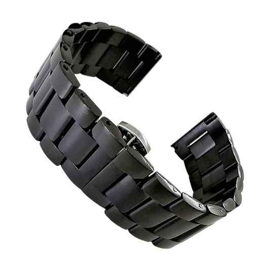 Prestige 316L Srainless Steel Solid Watch Bracelet 18mm 20mm 22mm 24mm PVD Black - Wrist Envy
