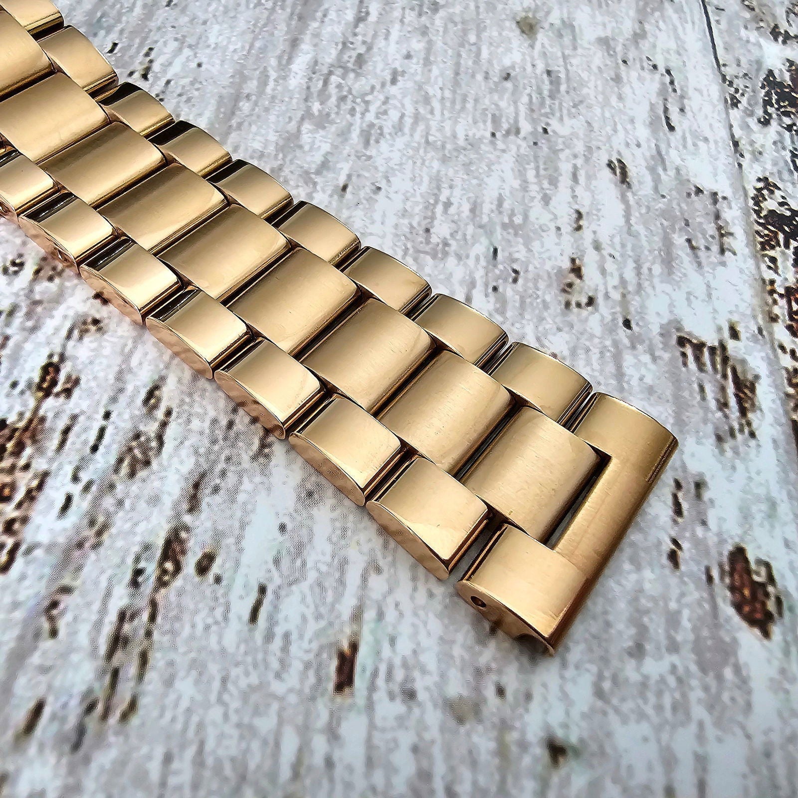 Prestige 316L Srainless Steel Solid Watch Bracelet 18mm 20mm 22mm 24mm PVD Rose Gold - Wrist Envy