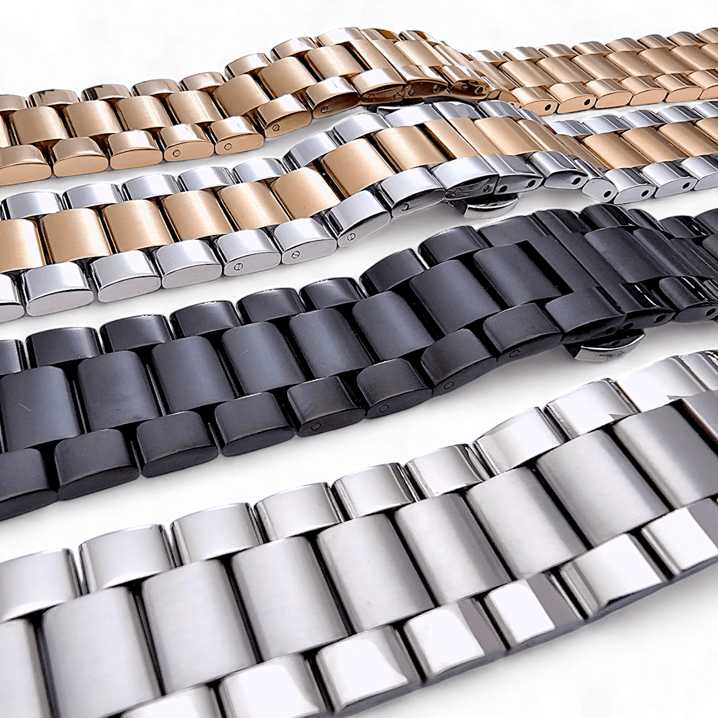 Prestige 316L Stainless Steel Solid Watch Bracelet 18mm 20mm 22mm 24mm - Wrist Envy