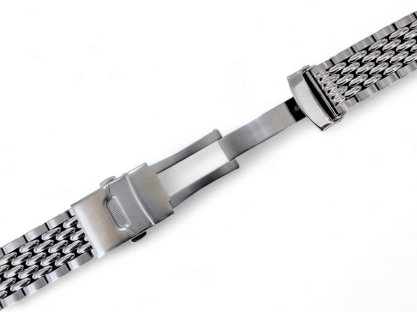 Prestige Beads of Rice Bracelet Watch Strap 316L Stainless Steel 18mm 20mm 22mm - Wrist Envy