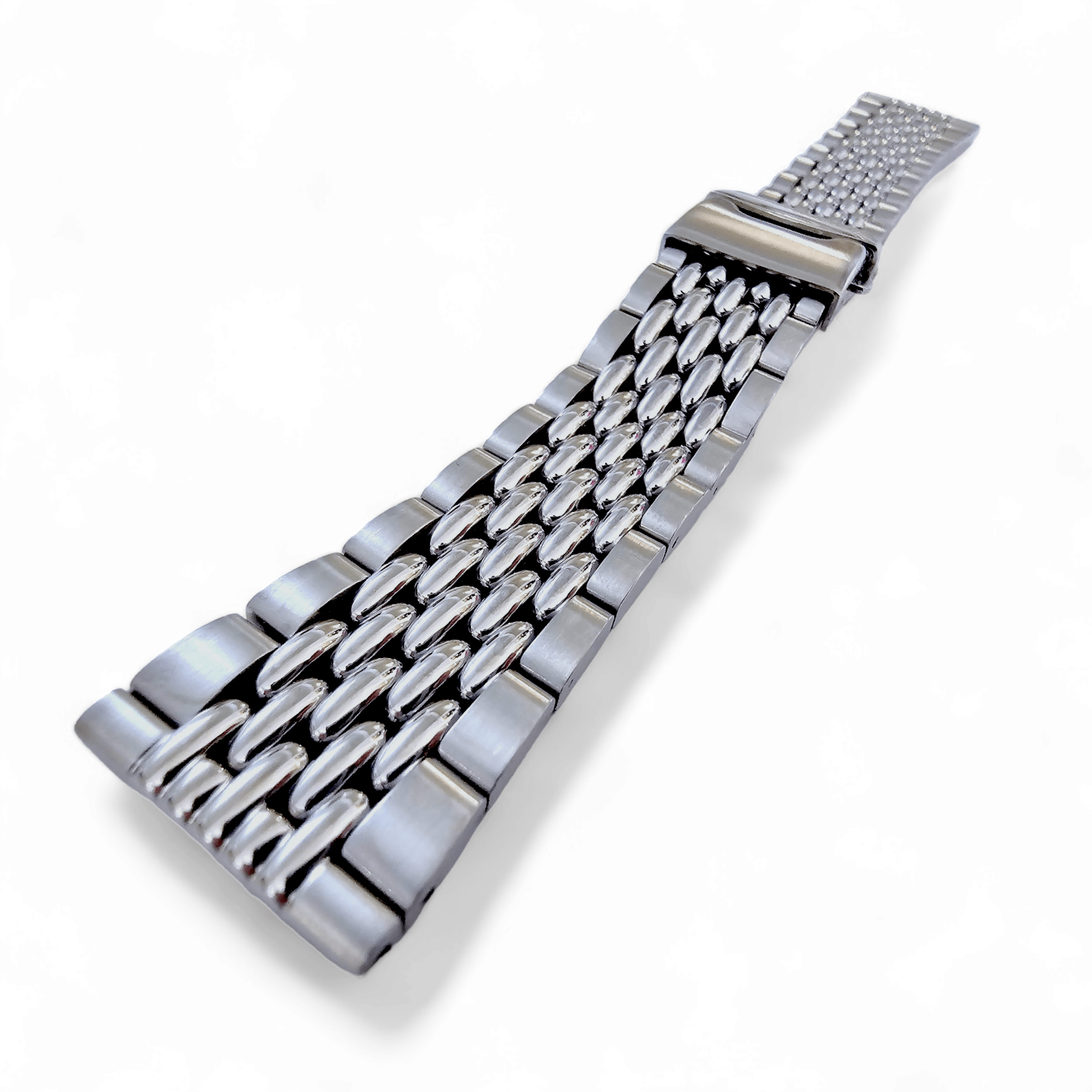 Prestige Beads of Rice Bracelet Watch Strap 316L Stainless Steel 18mm 20mm 22mm - Wrist Envy