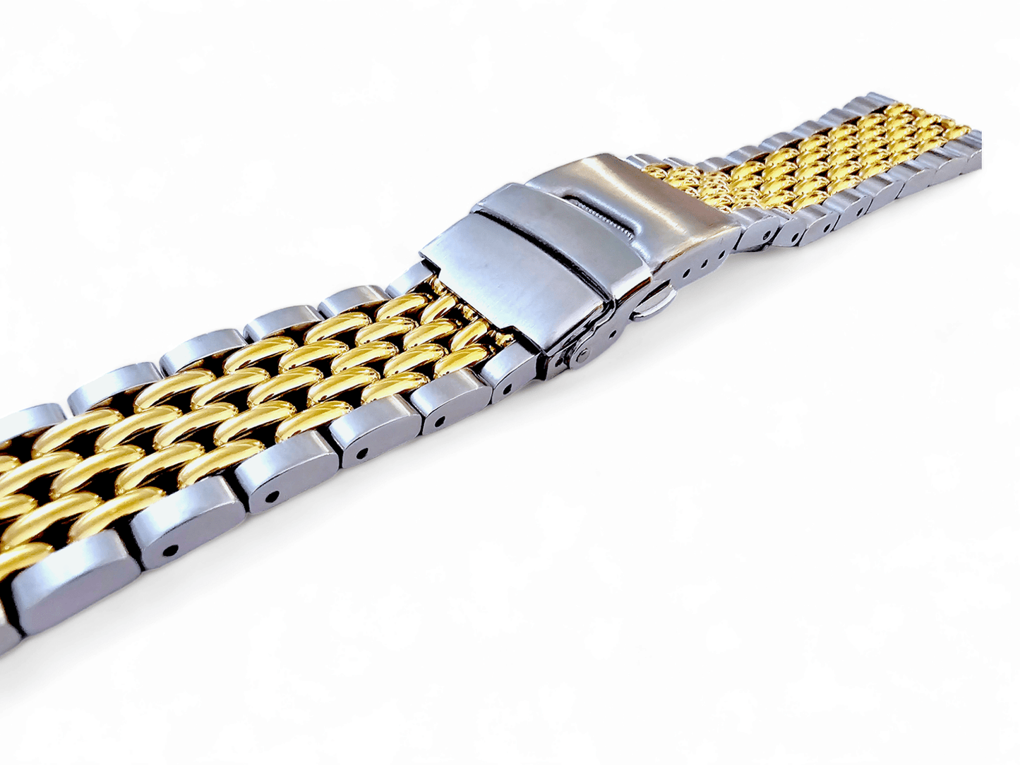 Prestige Beads of Rice Bracelet Watch Strap 316L Stainless Steel 18mm 20mm 22mm - Wrist Envy