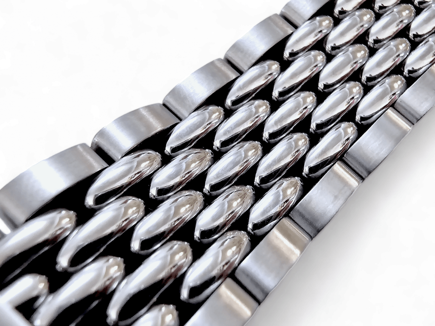 Prestige Beads of Rice Bracelet Watch Strap 316L Stainless Steel 18mm 20mm 22mm - Wrist Envy