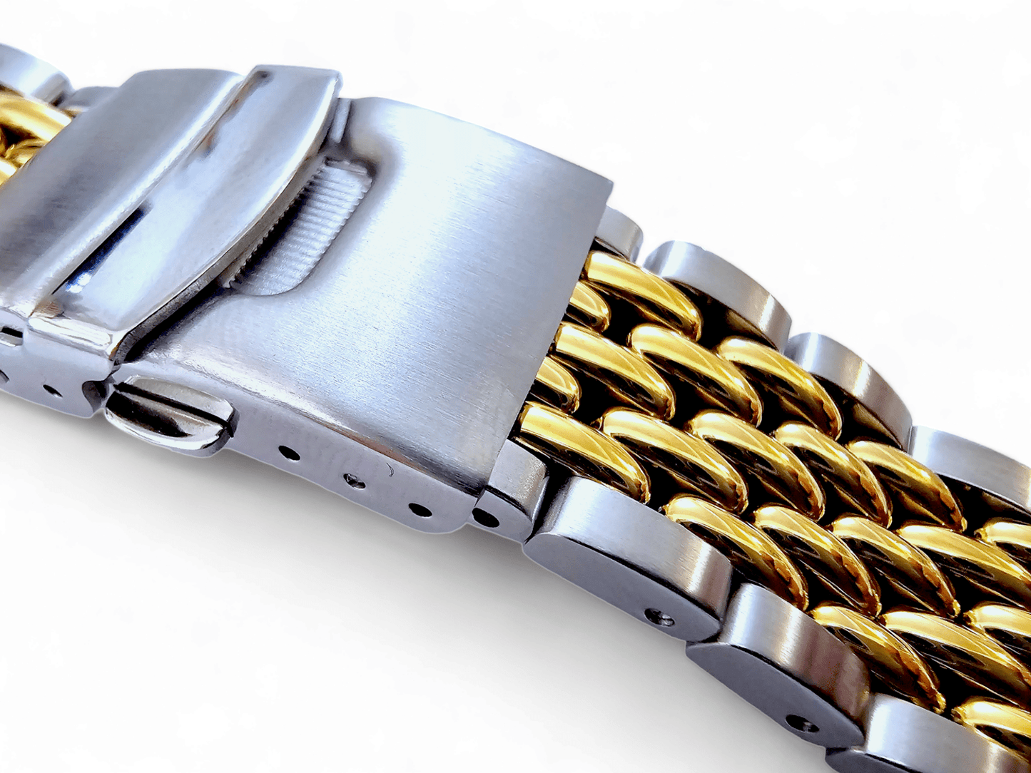 Prestige Beads of Rice Bracelet Watch Strap 316L Stainless Steel 18mm 20mm 22mm - Wrist Envy