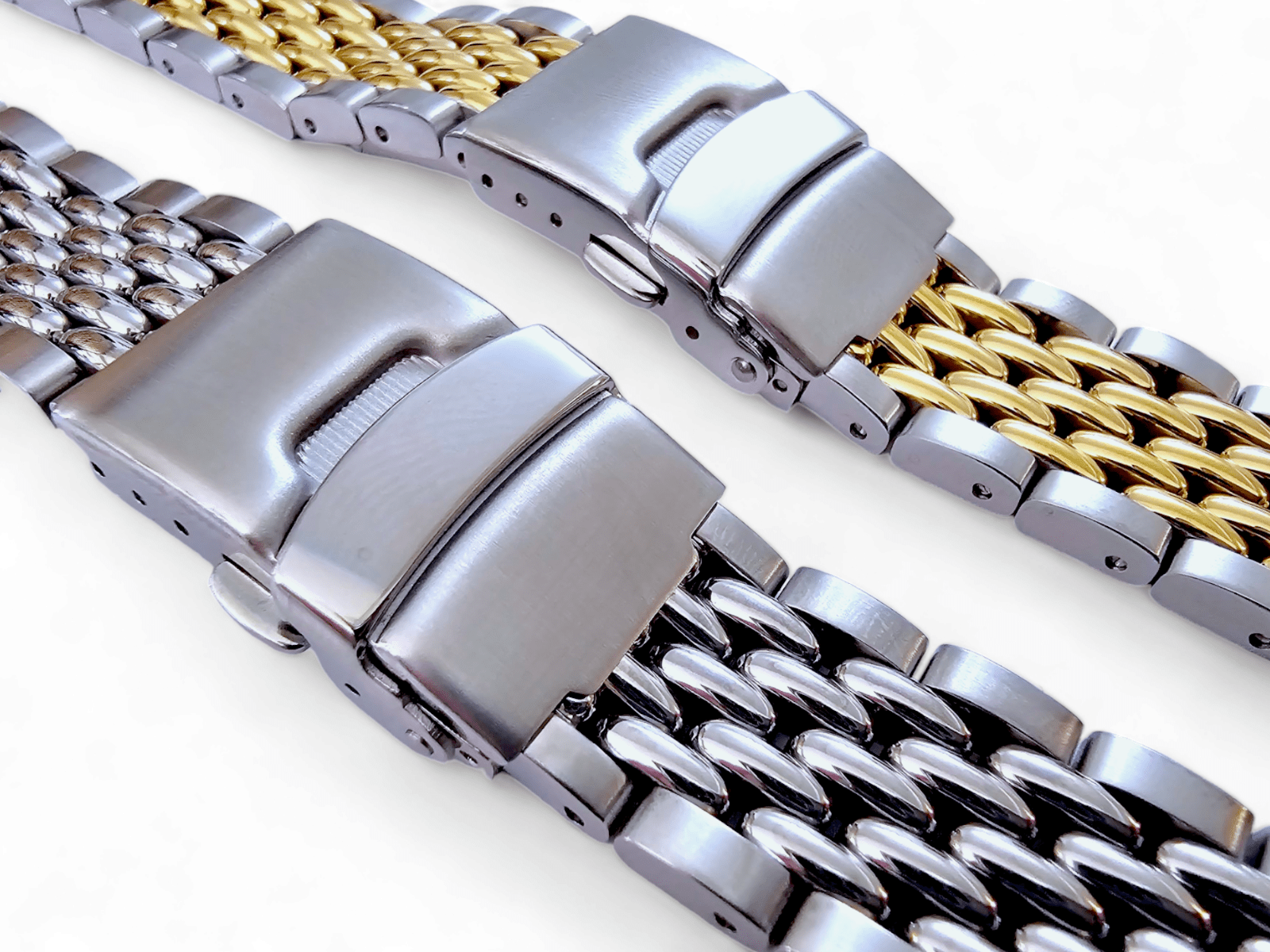 Prestige Beads of Rice Bracelet Watch Strap 316L Stainless Steel 18mm 20mm 22mm - Wrist Envy