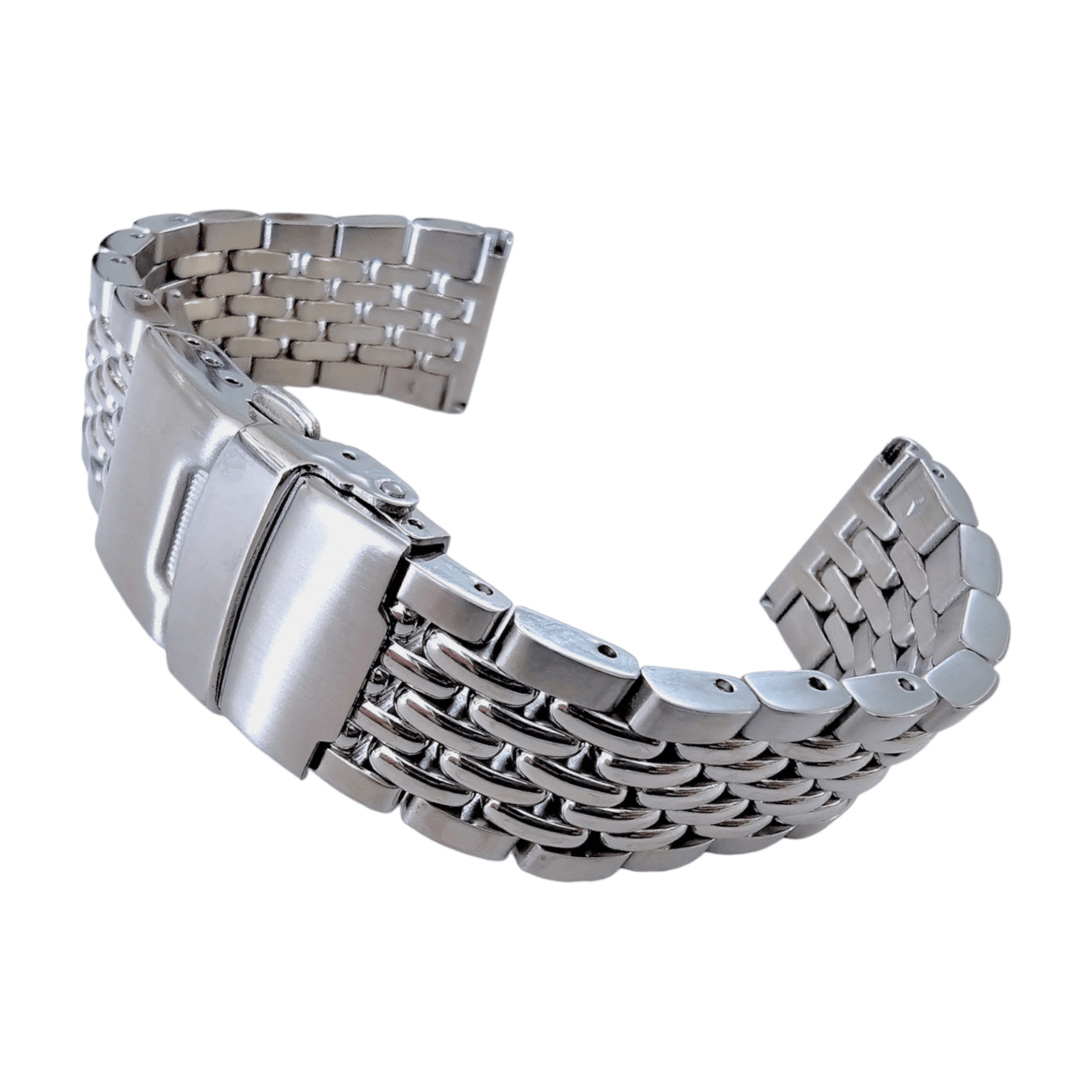 Prestige Beads of Rice Bracelet Watch Strap 316L Stainless Steel 18mm 20mm 22mm - Wrist Envy