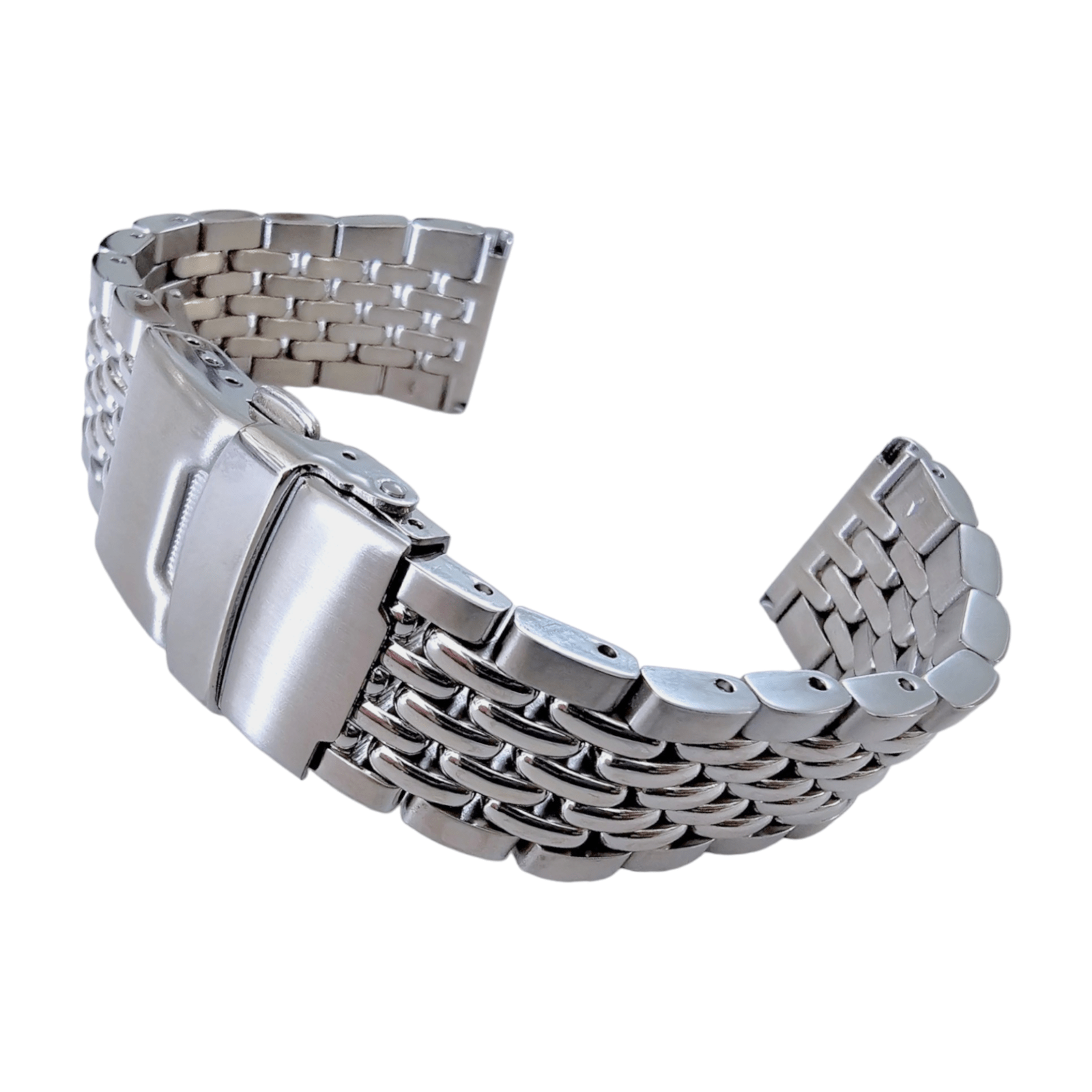 Prestige Beads of Rice Bracelet Watch Strap 316L Stainless Steel 18mm 20mm 22mm - Wrist Envy